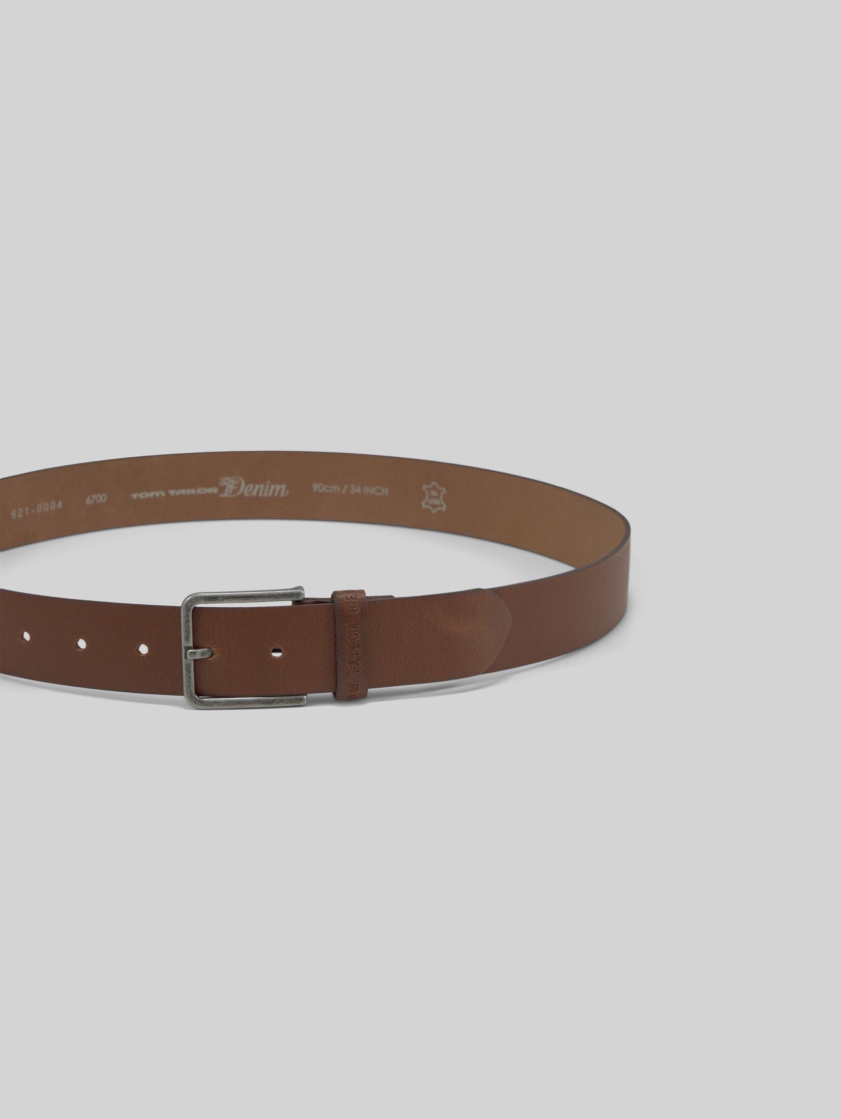TOM TAILOR Denim Ledergürtel Belts TTDUSTIN Ledergürtel mit rechteckiger Dornschließe