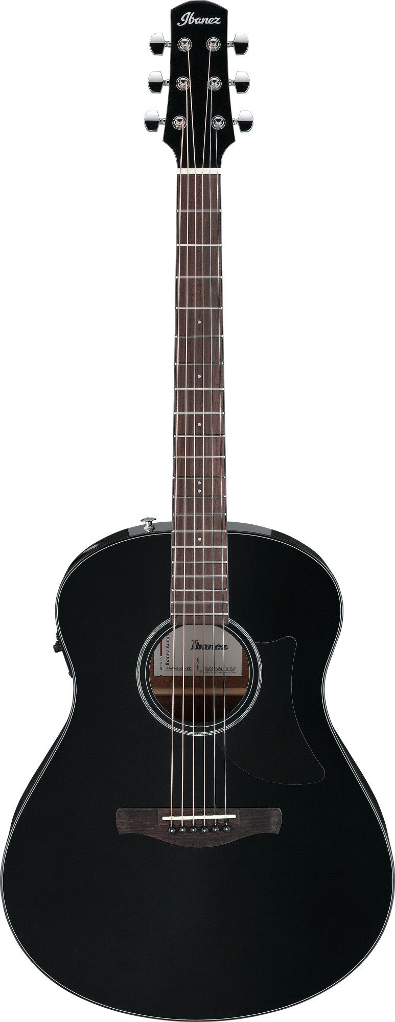 Ibanez Westerngitarre Ibanez AAM100E-BK Black High Gloss, Grand Auditorium, Akustikgitarre mit Tonabnehmer