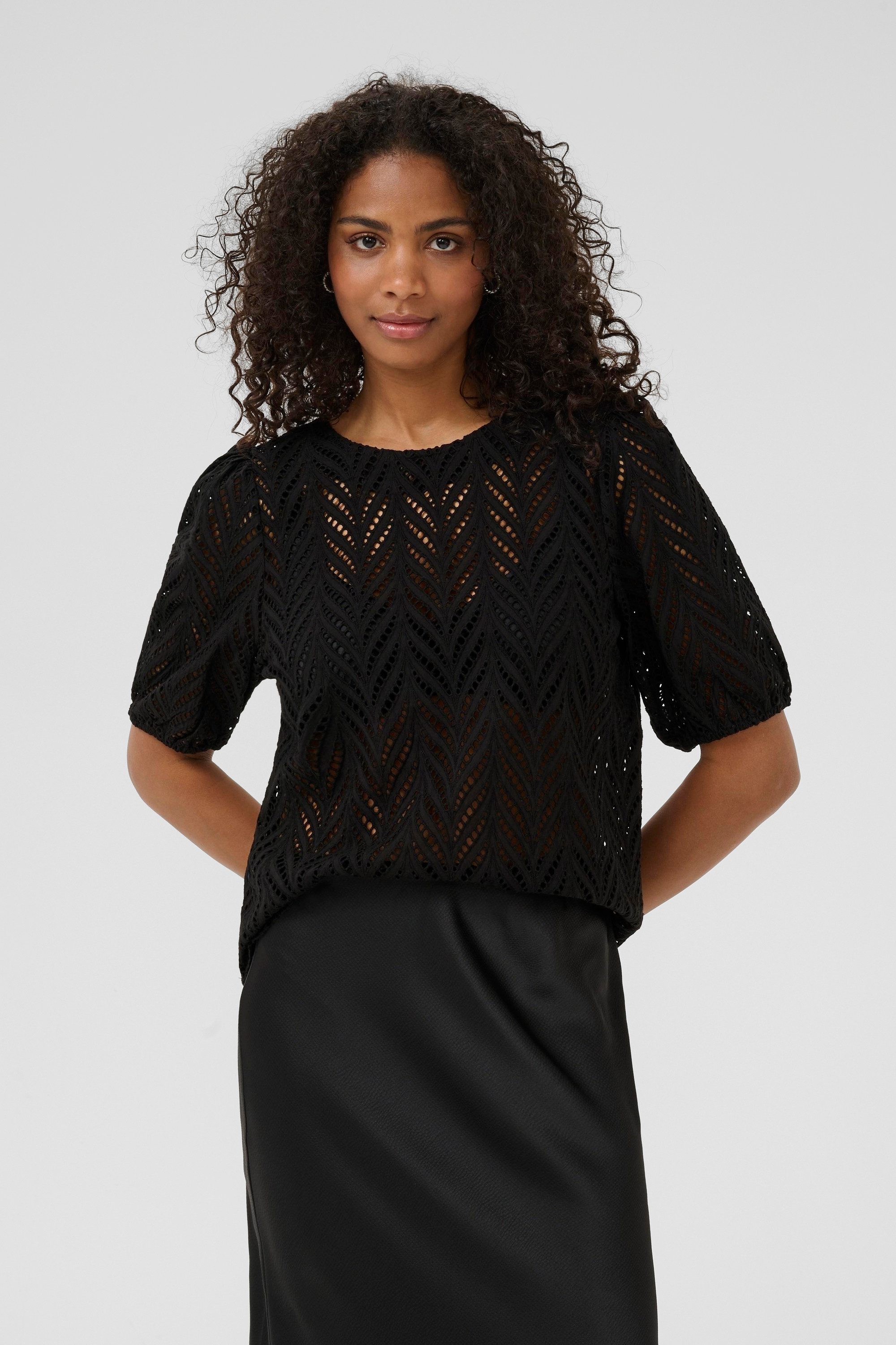 KAFFE Kurzarmbluse Kurzarm-Bluse KAmasha