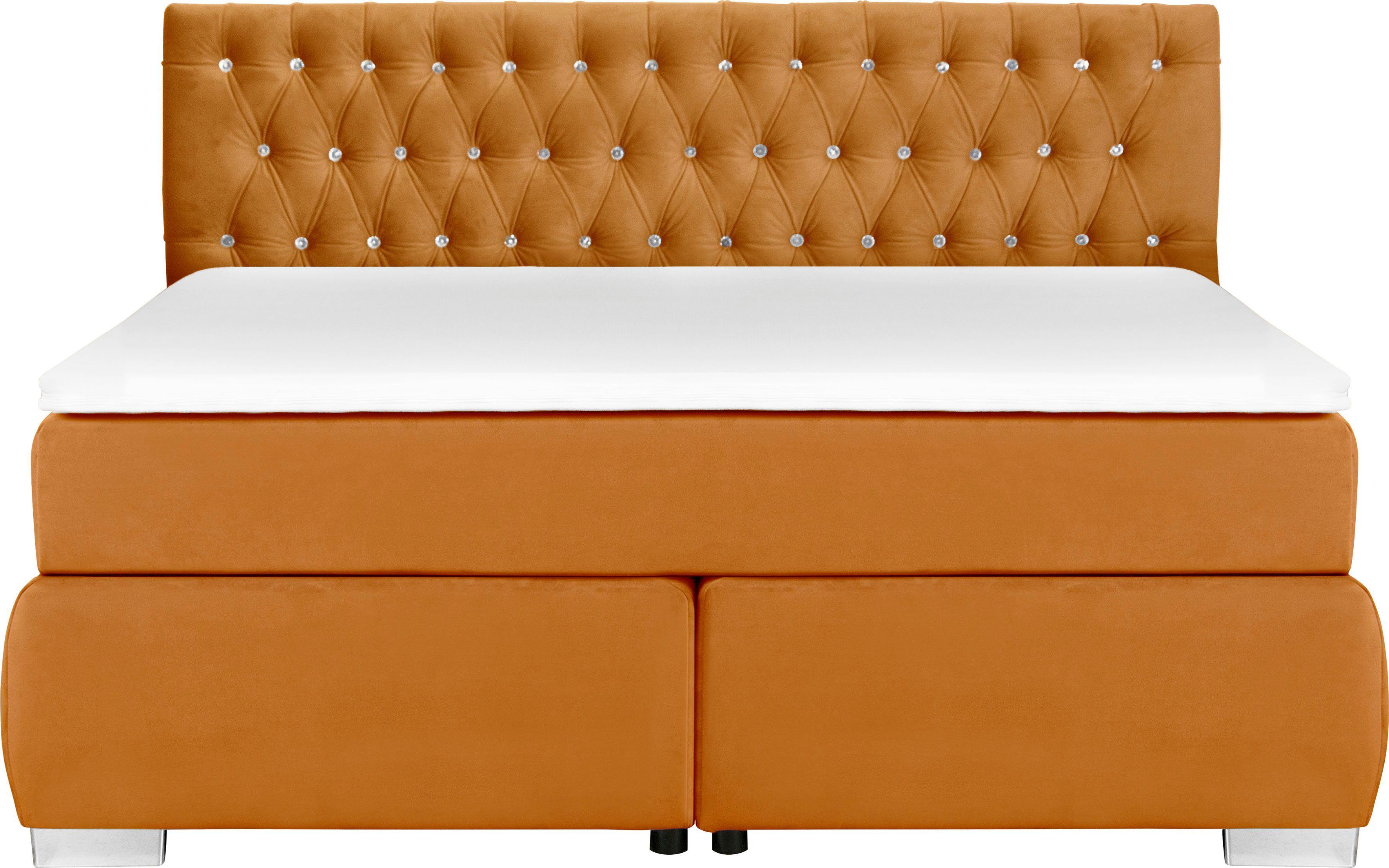 Leonique Boxspringbett Rumba, Taschenfederkern-Matratze in Härtegrad günstig online kaufen