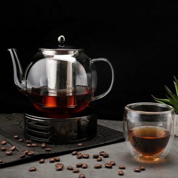 ECHTWERK Teestövchen, (1-tlg), Stövchen/ Teewärmer aus Edelstahl, runder Kaffeewärmer, 5 x 15 cm