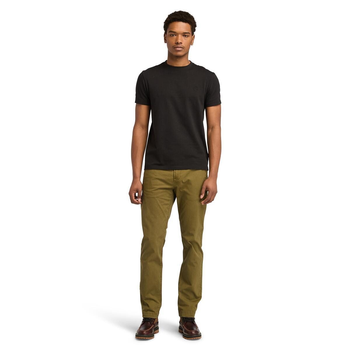 Timberland T-Shirt PORT ROYALE mit Logostickerei, Kurzarm, aus Baumwolle, in Single Jersey