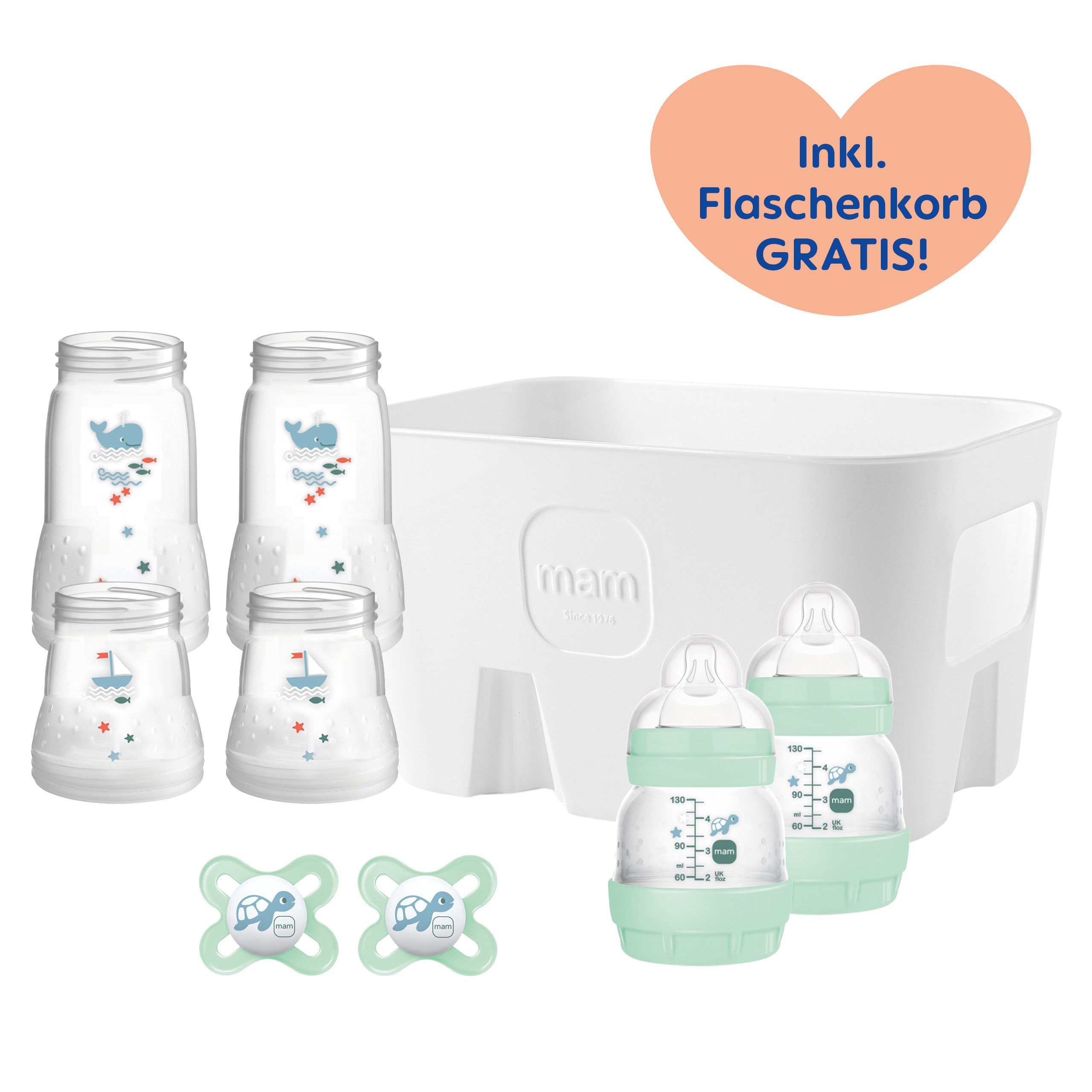 MAM Babyflasche Geschenkset mit Flaschenkasten