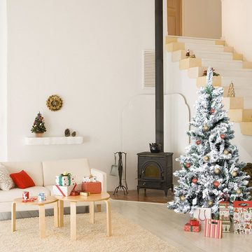 OZAVO Künstlicher Weihnachtsbaum 3536, Tannenbaum Schnee-Effekt PVC Kunsttanne Christbaum Kunstbaum