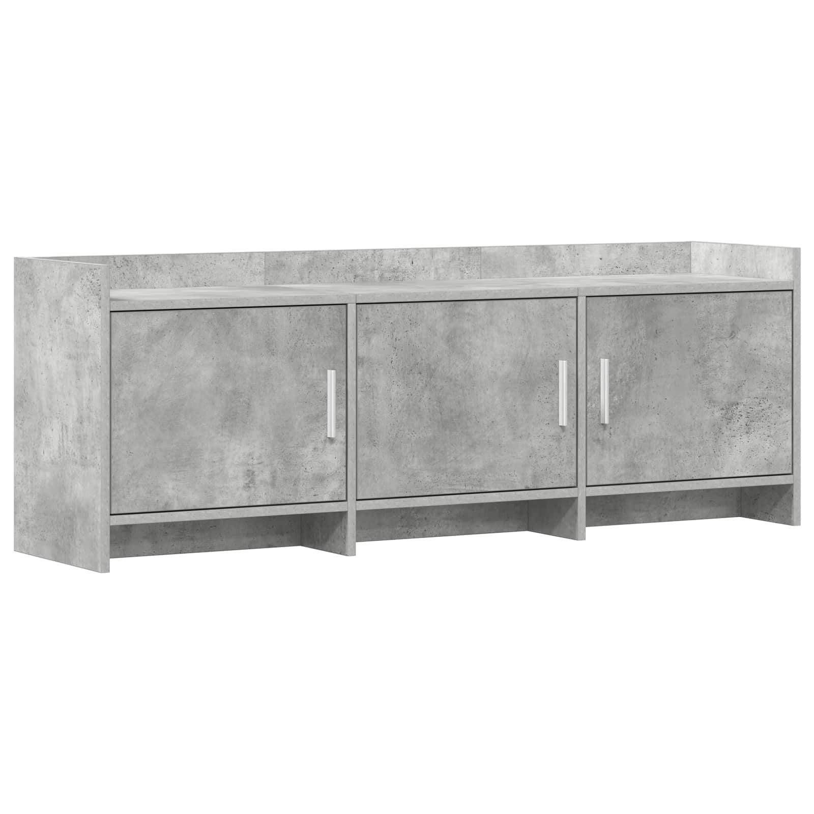 vidaXL TV-Schrank TV-Schränk 130 x 33 x 47 cm Betongrau Holzwerkstoff (1-St) TV-Schränk 130 x 33 x 47 cm Betongrau Holzwerkstoff