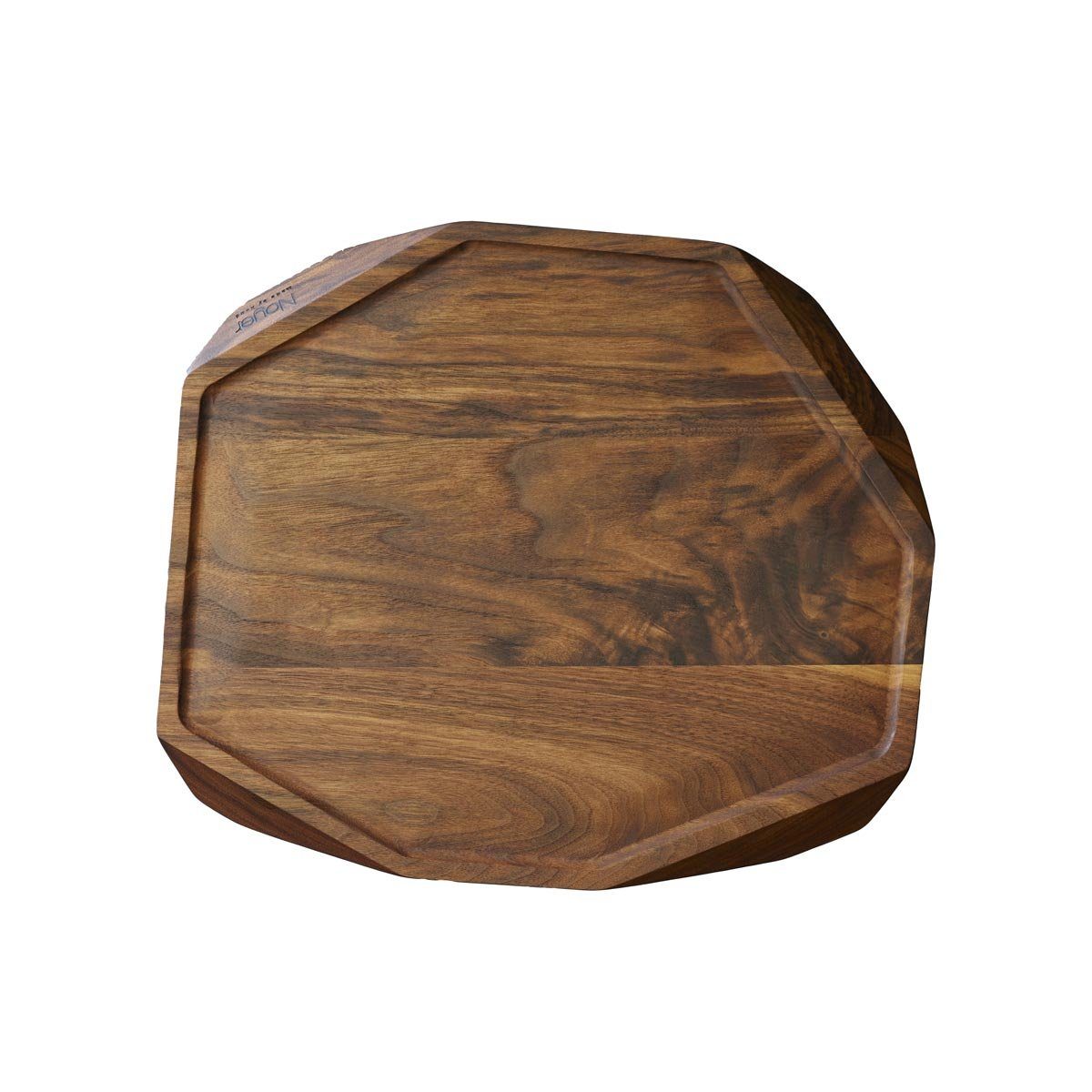 Noyer Schneidebrett Boards, HolzWalnuss, 36x32 cm mit Saftrille - Walnussholz