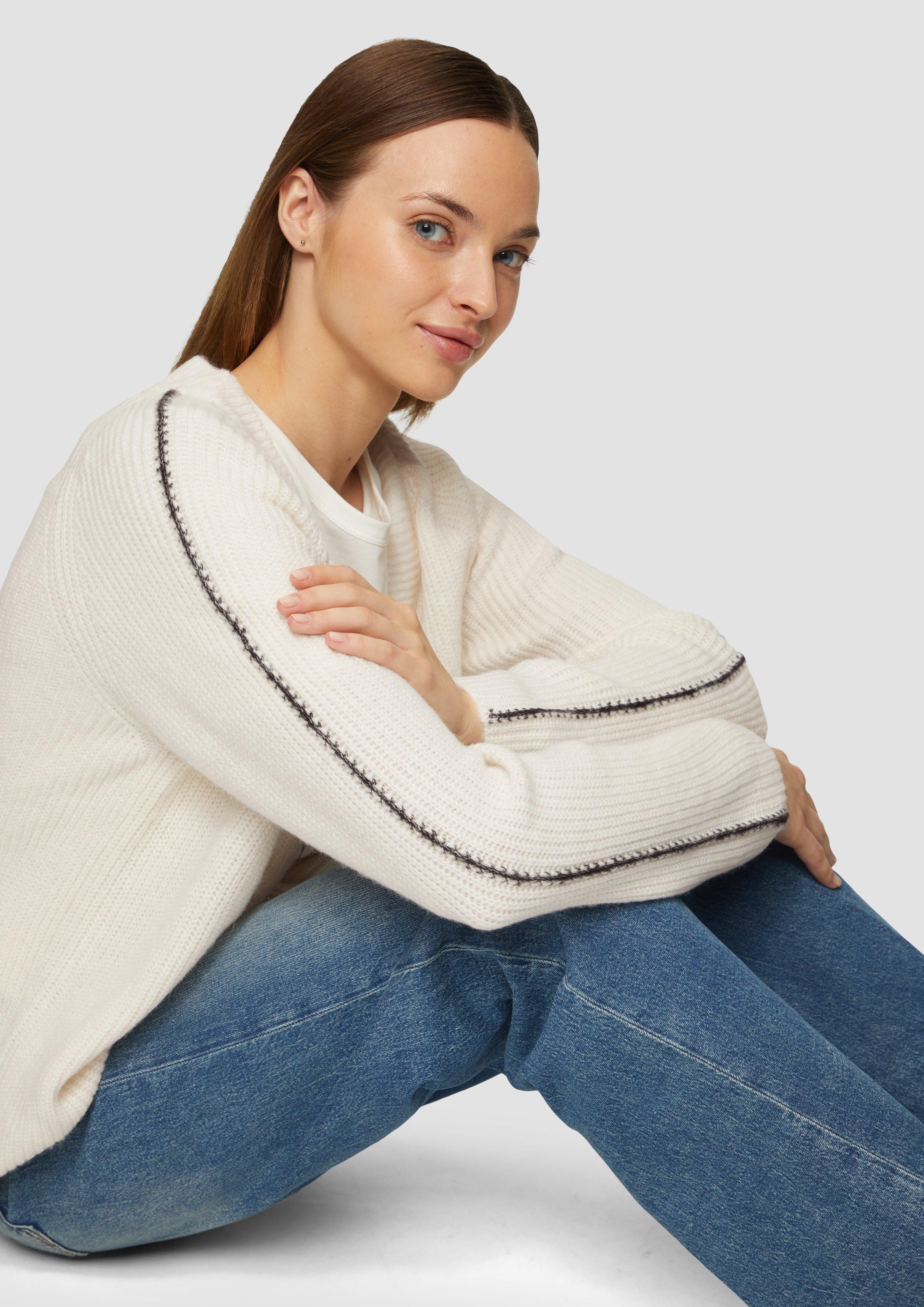 s.Oliver Strickjacke Strickjacke aus Wollmix mit günstig online kaufen