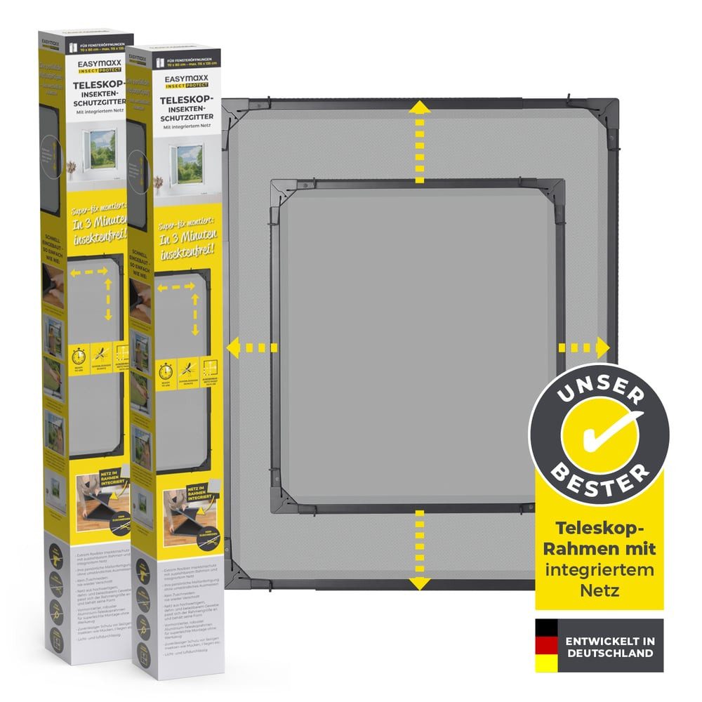 EASYmaxx Insektenschutz-Fensterrahmen ausziehbares Teleskop-Insektenschutzg günstig online kaufen