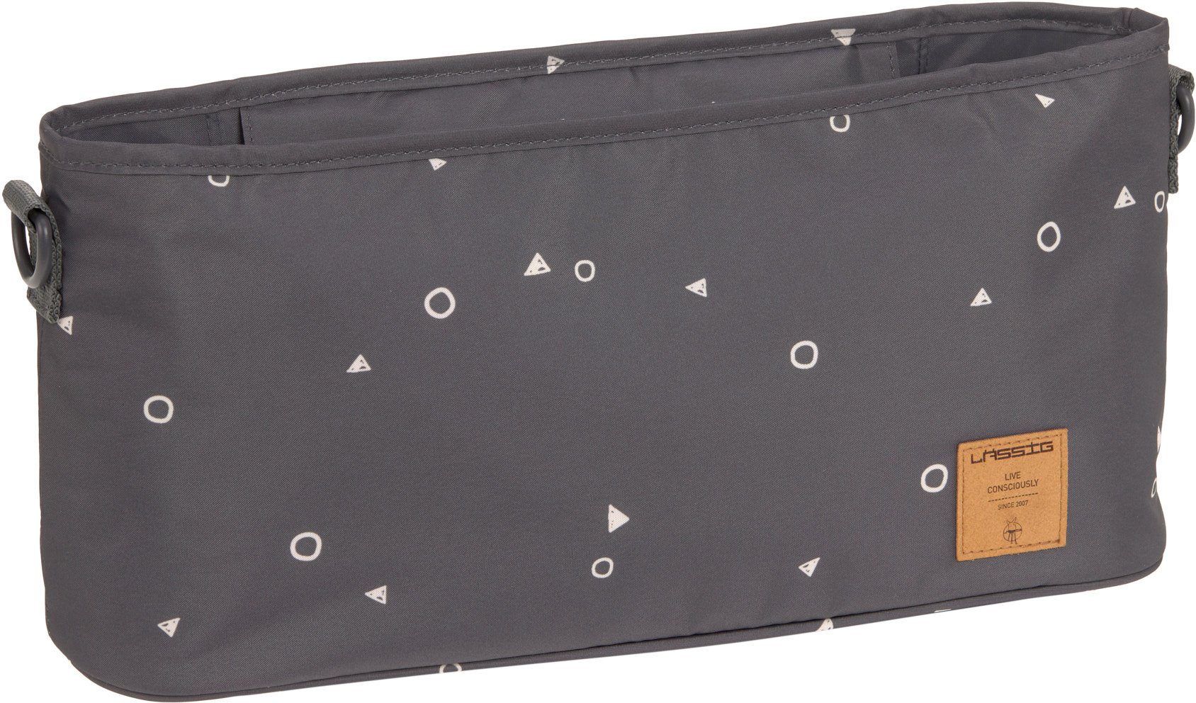 LÄSSIG Kinderwagen-Tasche Casual, Buggy Organizer, Universe Anthracite, für Kinderwagen oder Buggy; PETA-approved vegan