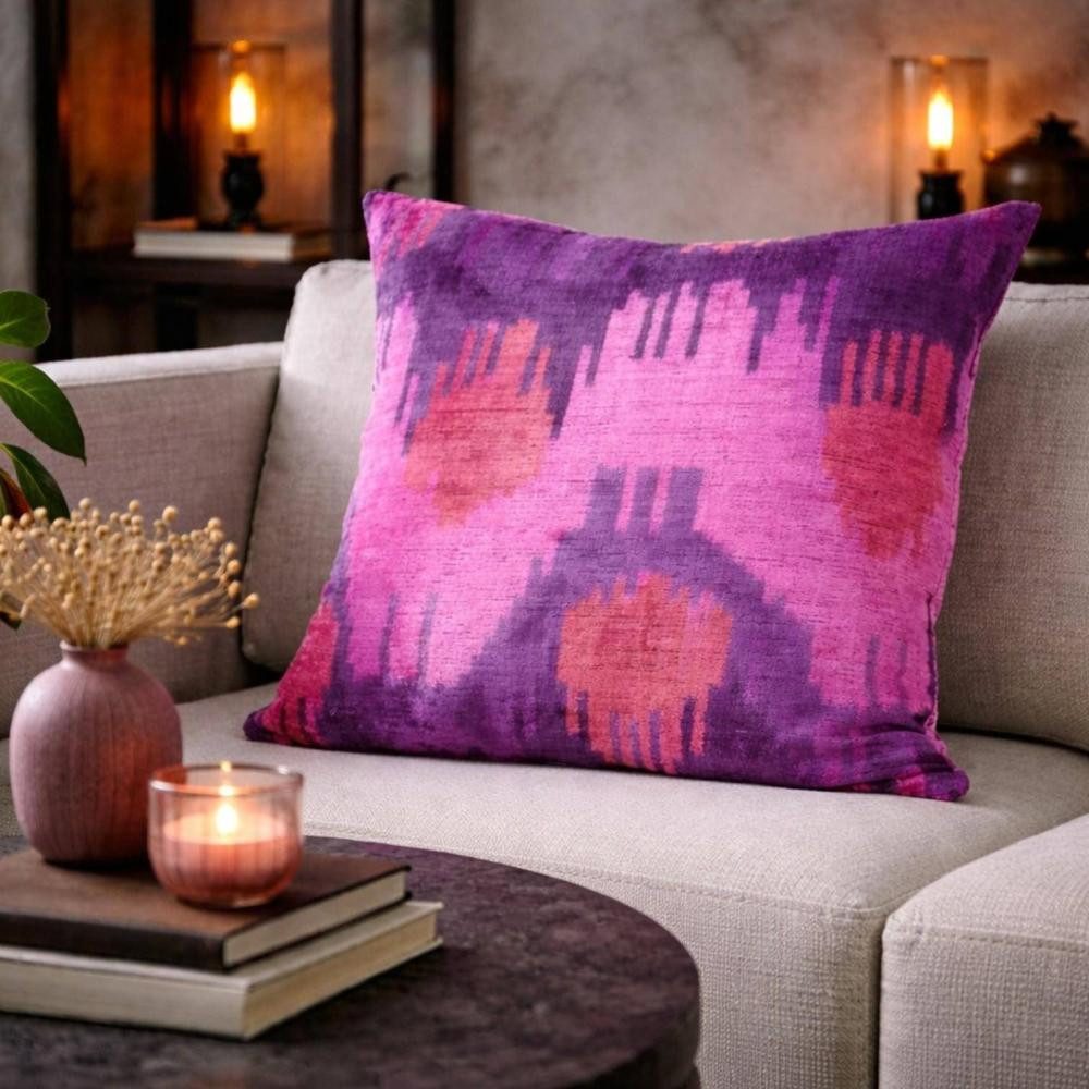 Thanks, A LOT Kissenhülle Thanks A LOT Kissenhülle Silk-Velvet Pink-Lila-Rose 50 x 50 cm