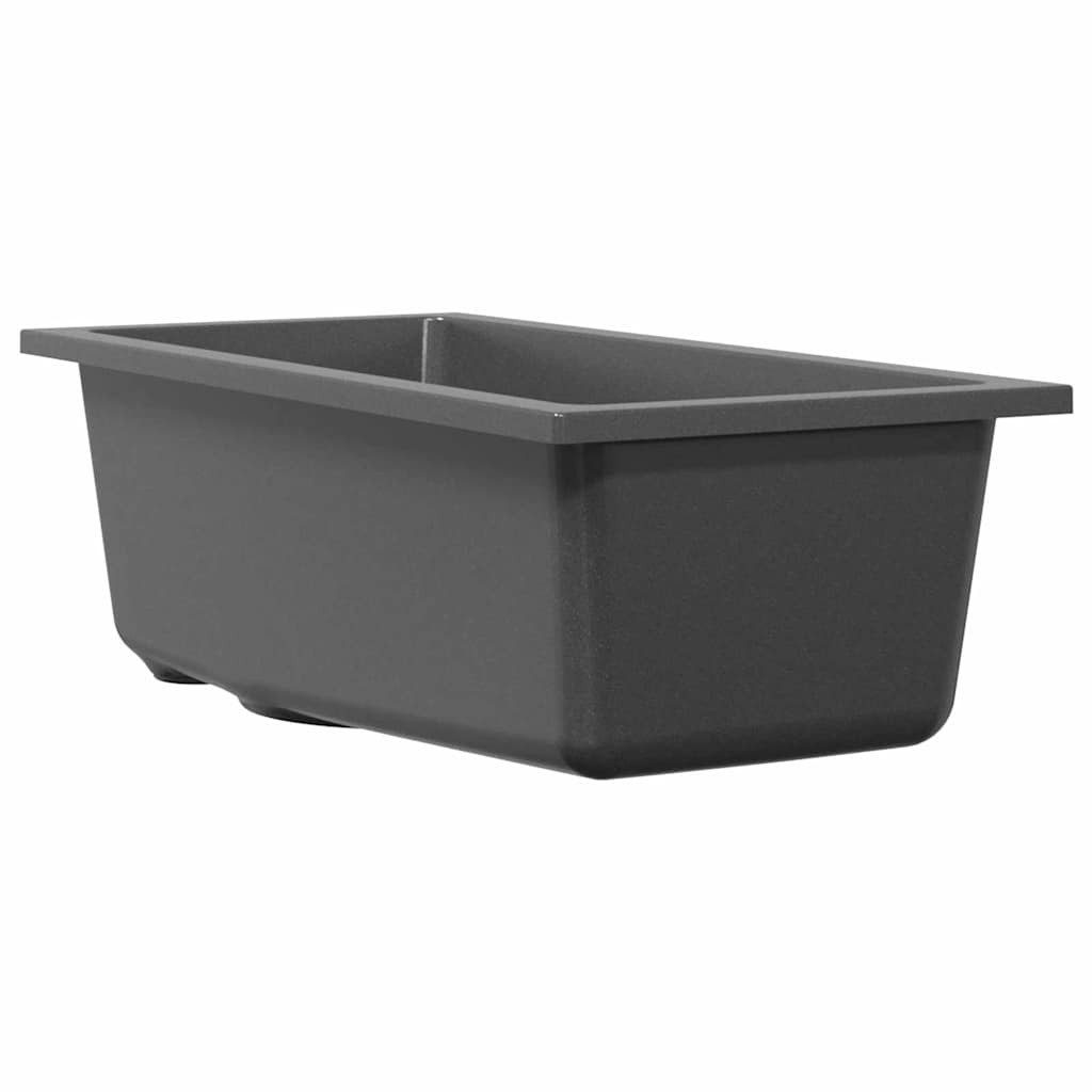 vidaXL Granitspüle Küchen-Spüle Grau 21 x 44 x 14 cm Granit, 44/21 cm, (1 St)