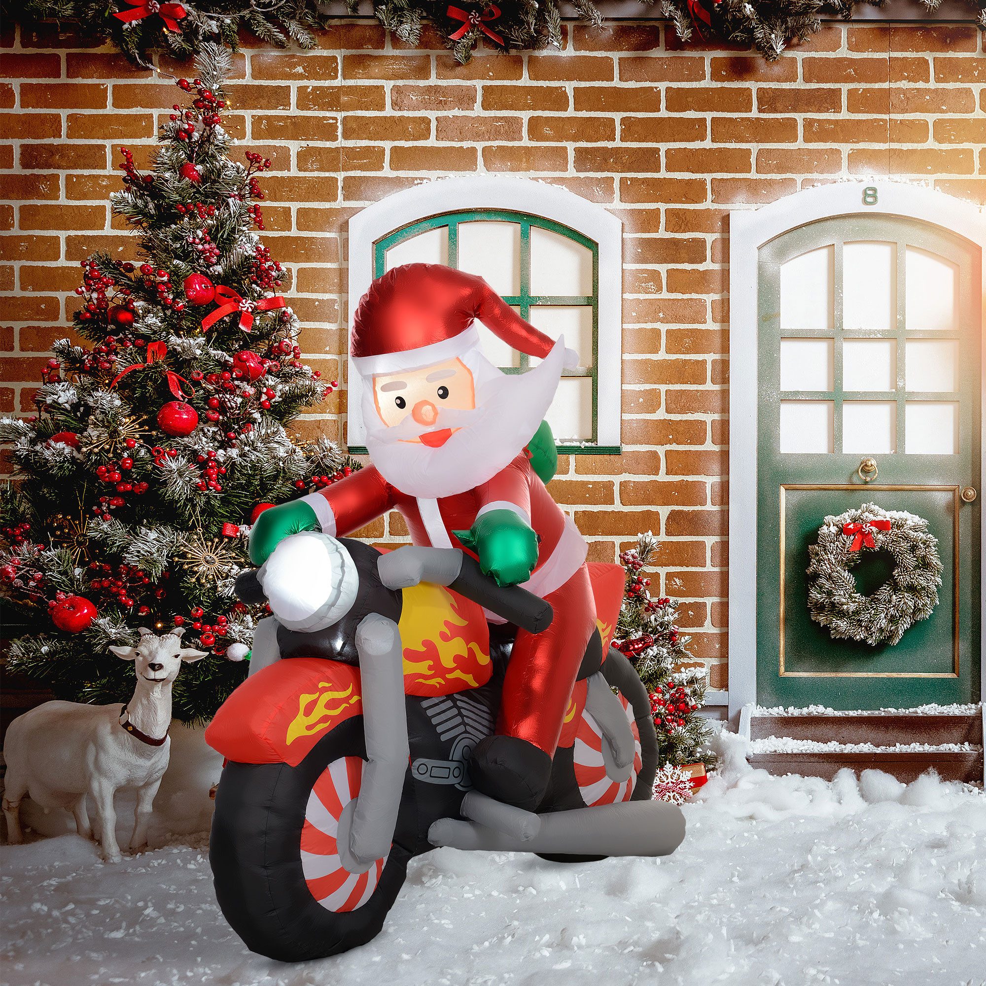 Outsunny Weihnachtsfigur 1,7 m Weihnachtsmann, mit günstig online kaufen