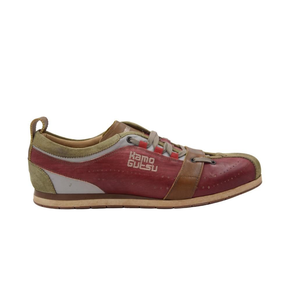 Kamo-Gutsu Kamo-Gutsu Kaki + Rosso Herren Sneaker Sneaker Wechselfussbett