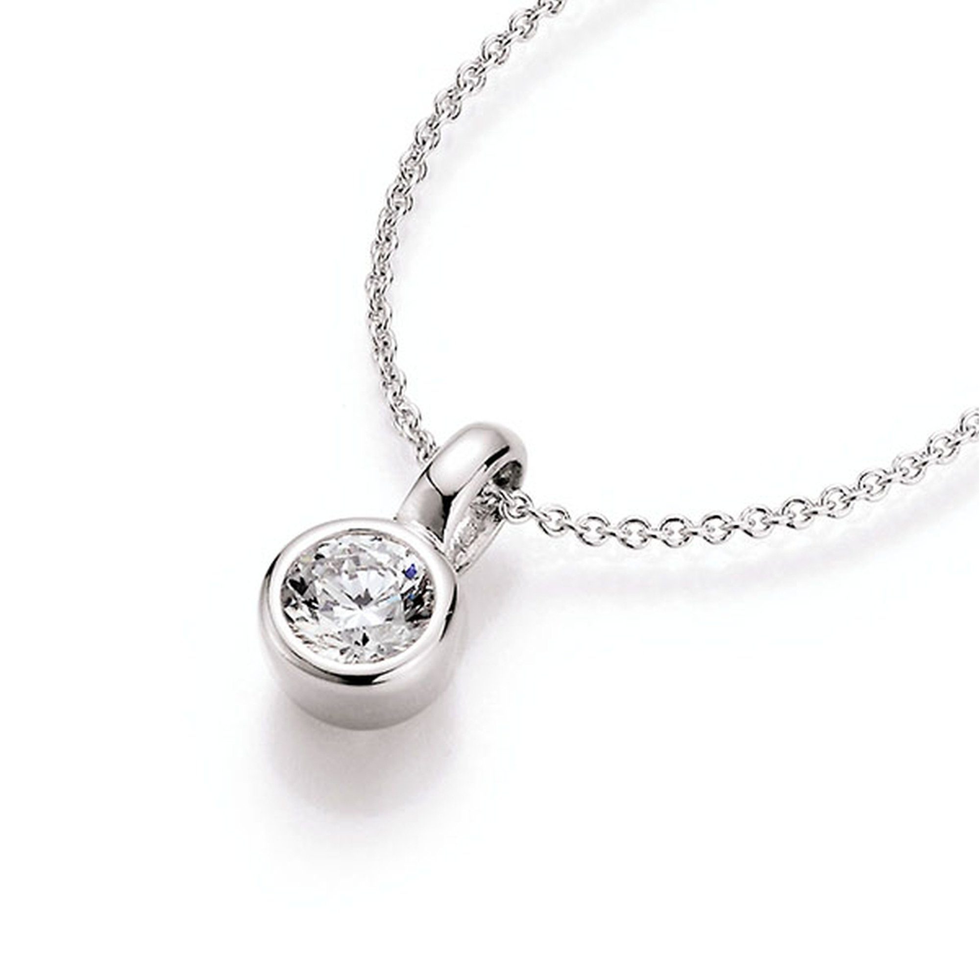 Smart Jewel Kette mit Anhänger Zirkonia-Anhänger, Silber 925