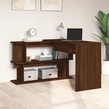 furnicato Schreibtisch Eckschreibtisch Braun Eichen-Optik 200x50x76 cm Holzwerkstoff