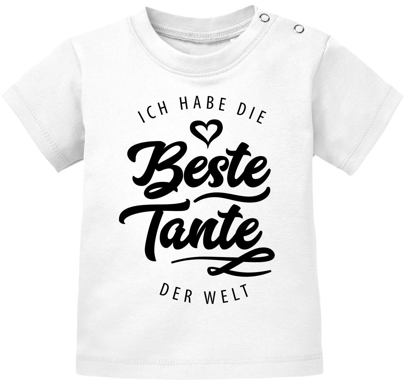 Print-Shirt Baby T-Shirt kurzarm Babyshirt Ich habe die beste Tante der Welt