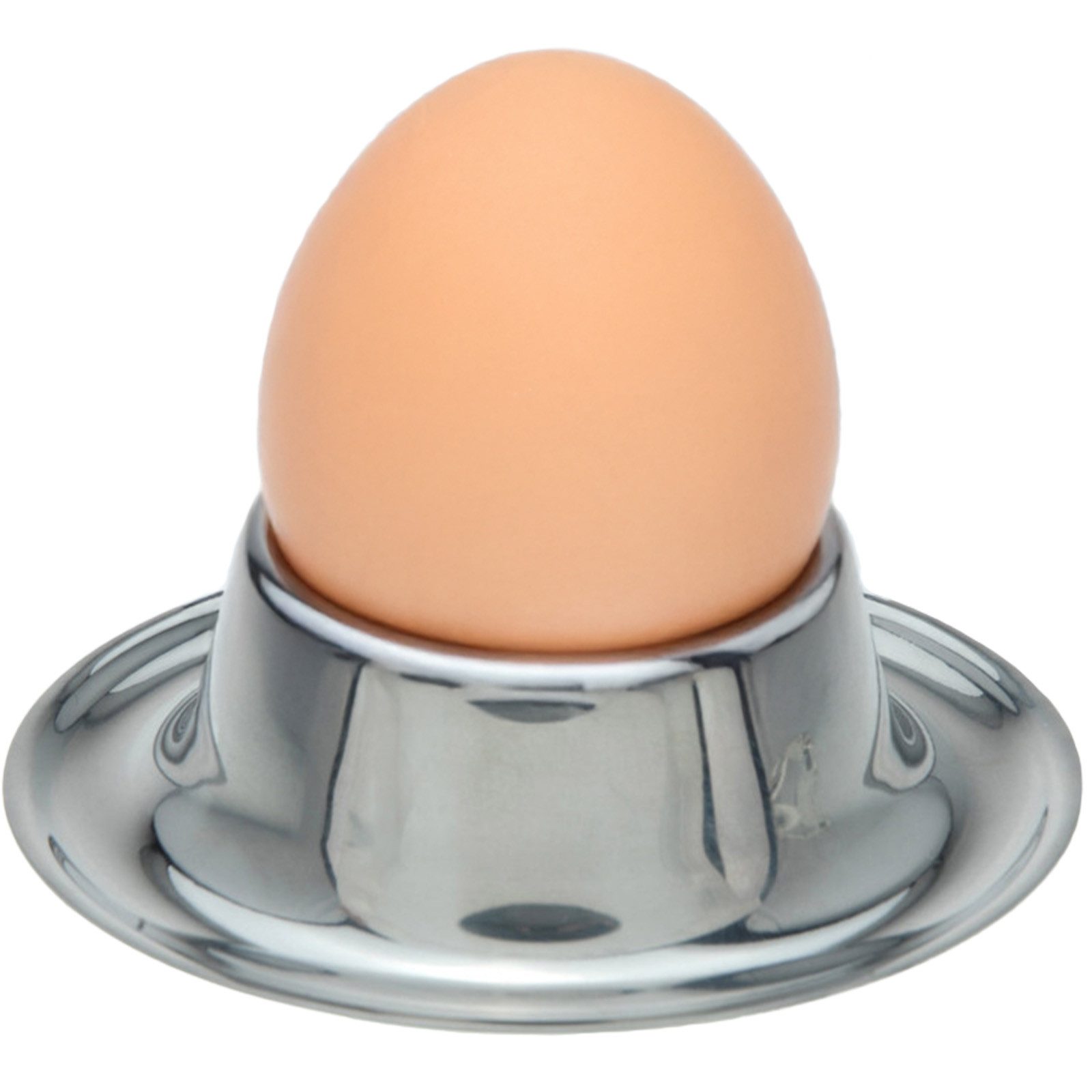 Koopman Eierbecher Eierbehälter Edelstahl Rund Ø 8 cm Stapelbar Frühstück Bistro, (1-tlg), 1 Stk, Metall, Ø8cm, Lebensmittelecht, Spülmaschinengeeignet