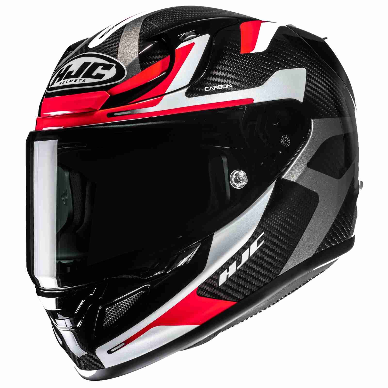 HJC Motorradhelm HJC RPHA 12 Carbon Xentra MC1 Integralhelm Schwarz / Weiß / Rot L (1er Set)