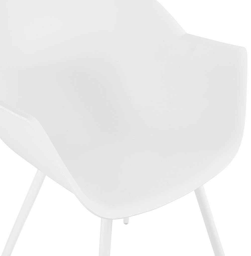 60 Weiß KADIMA SANKUS Weiss Plastic DESIGN Esszimmerstuhl (white) Loungesessel Polym