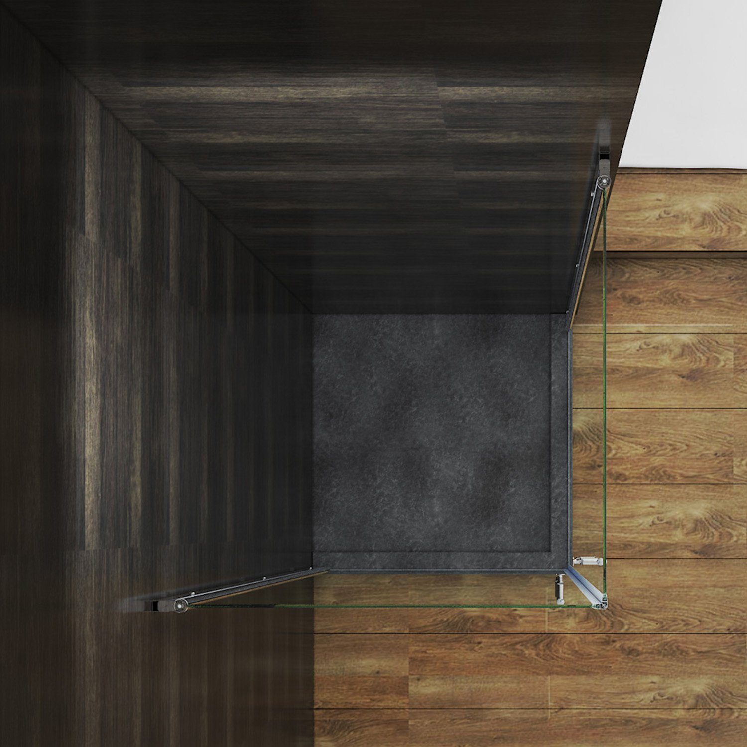 SONNI Eckdusche Pendeltür Dusche, Eckeinstieg, Duschkabine, 70-90cm x 70-90cm, BxT: 70x70 cm, mit NANO Beschichtung