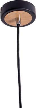 näve Pendelleuchte Fumoso, ohne Leuchtmittel, Glasschirm dunkel getönt (rauchoptik) 1xE14 Höhe 120cm schwarz natur