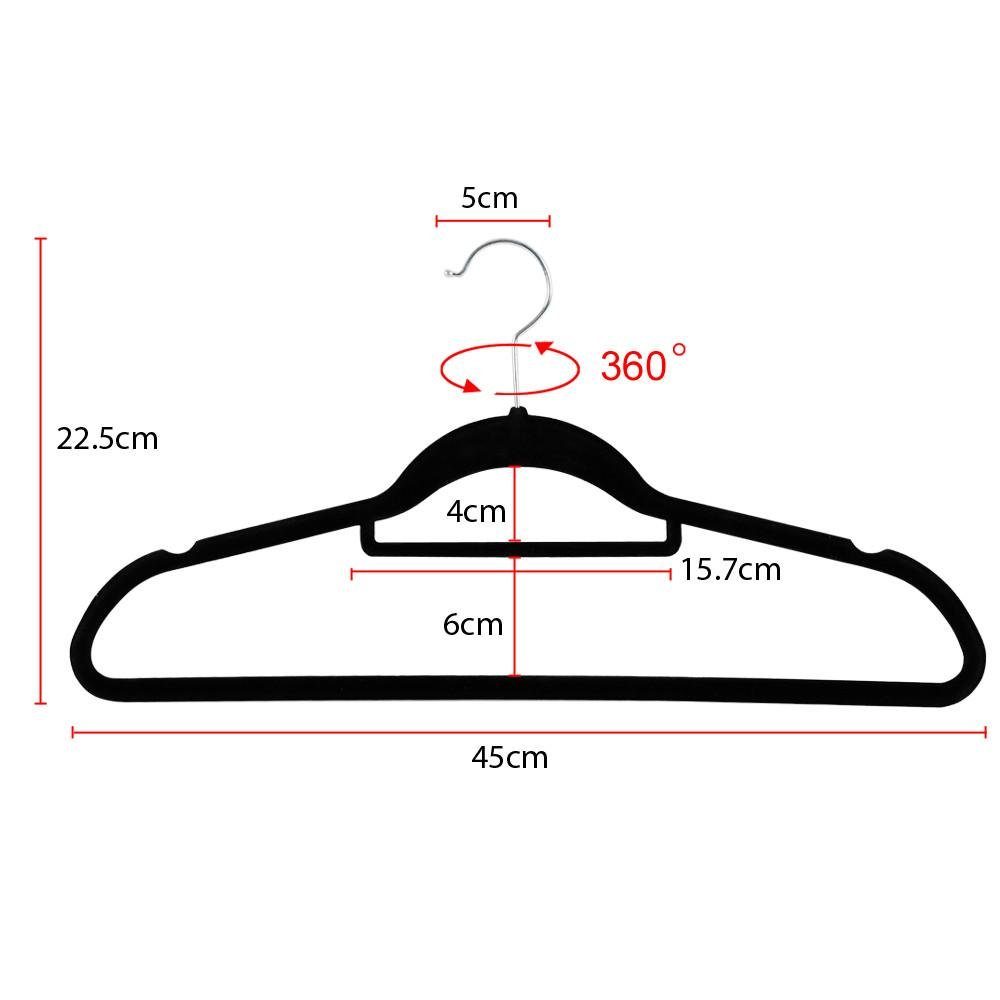 Jackenbügel Haken Krawattenhalter mit 360°drehbarer Kleiderbügel, Schwarz Yaheetech