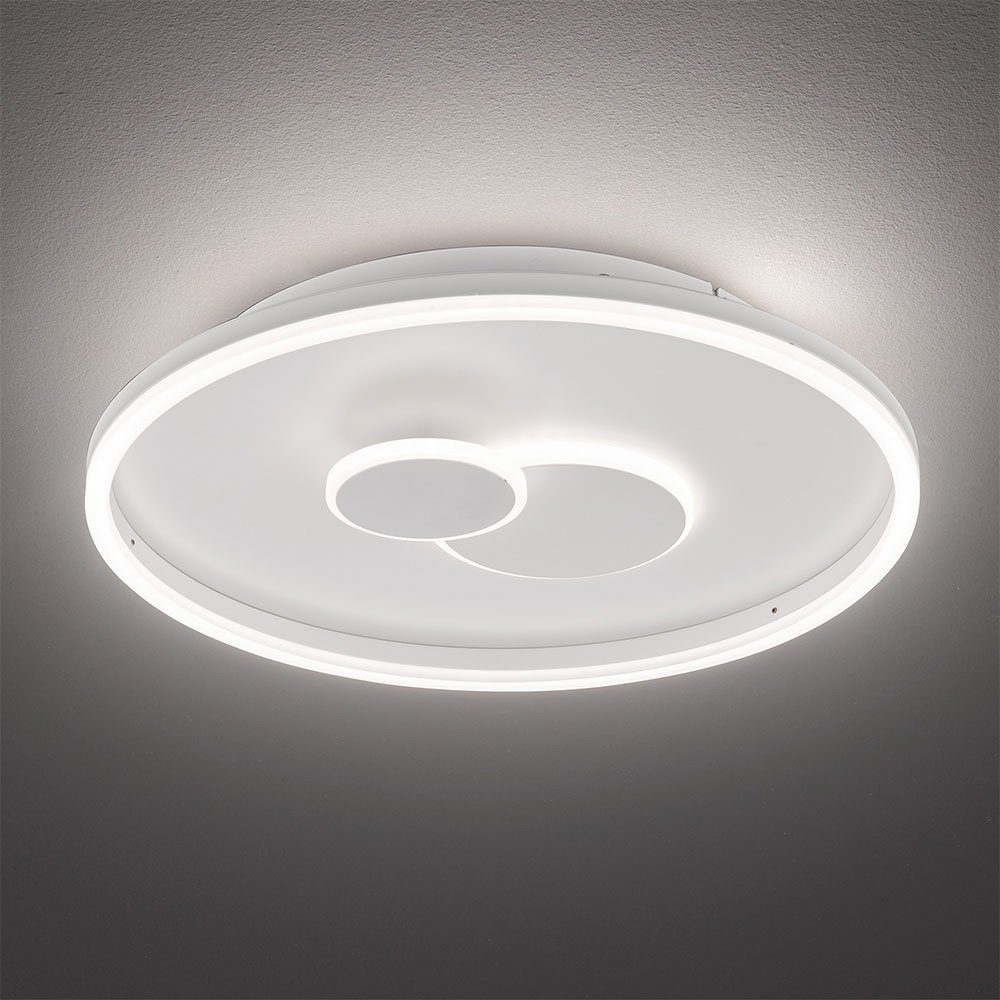 etc-shop LED Deckenleuchte, LED-Leuchtmittel rund Leuchten LED weiß verbaut, dimmbar fest Deckenlampe Schalter Warmweiß, über Deckenlampe