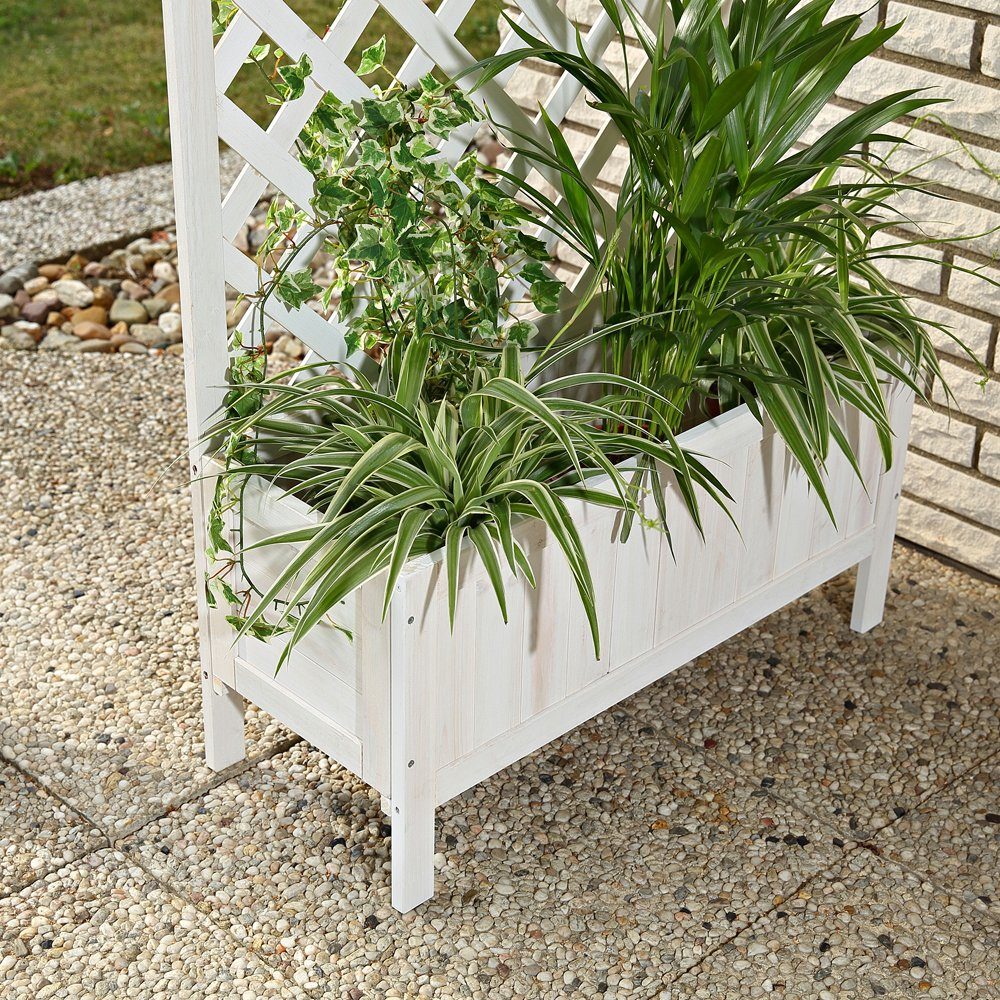 Weiße Blumenkästen mit Rankgitter online kaufen OTTO
