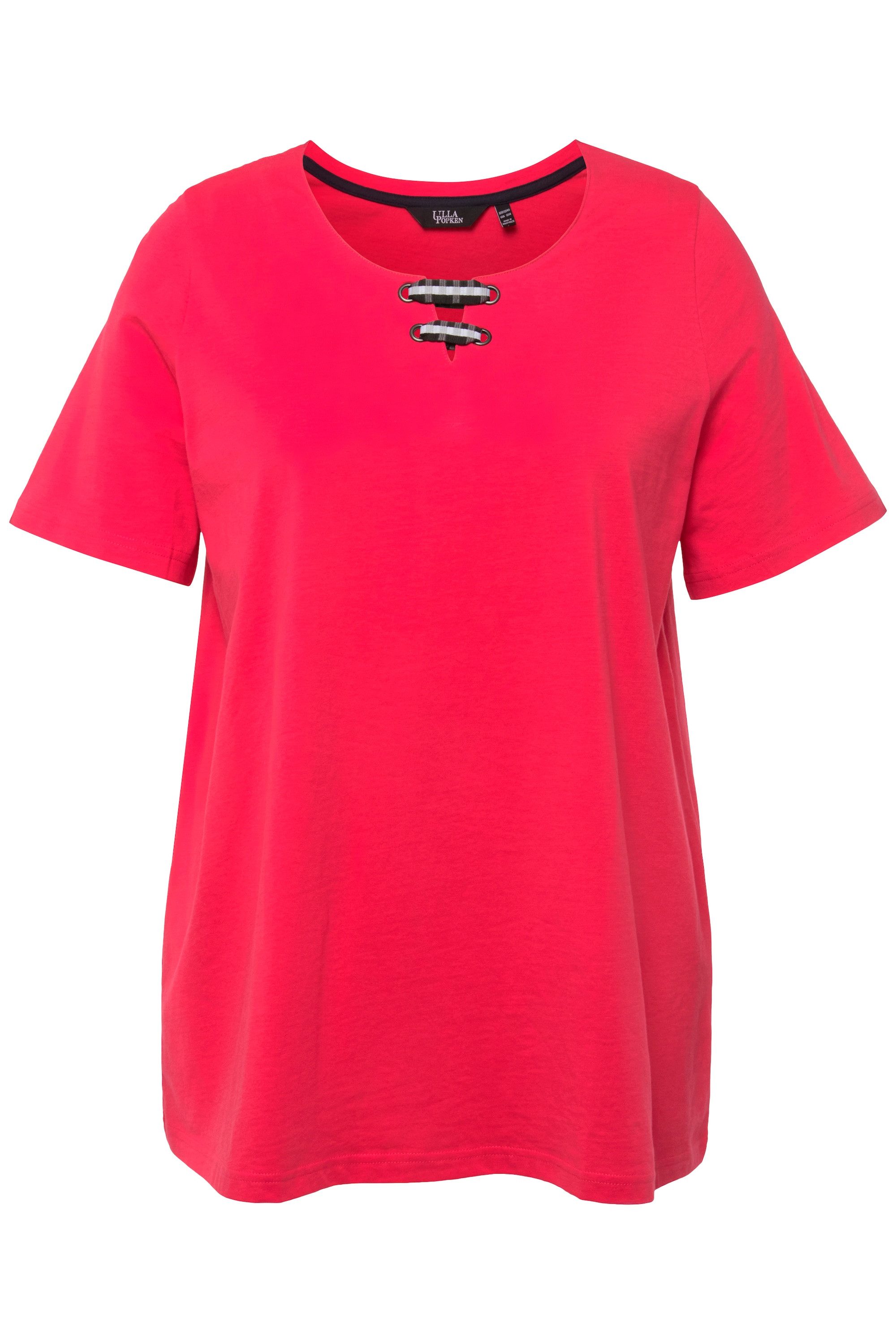 Ulla Popken T-Shirt T-Shirt Schnürung A-Linie günstig online kaufen