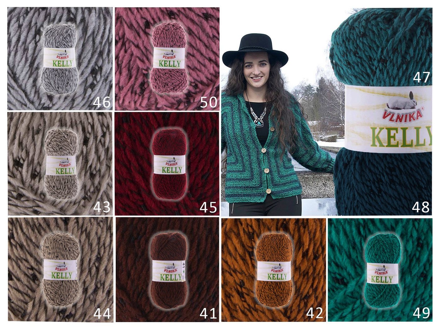 Thumbnail - maDDma 0,5 kg Strickgarn Kelly Häkelwolle, 180 m, 43 graubeige