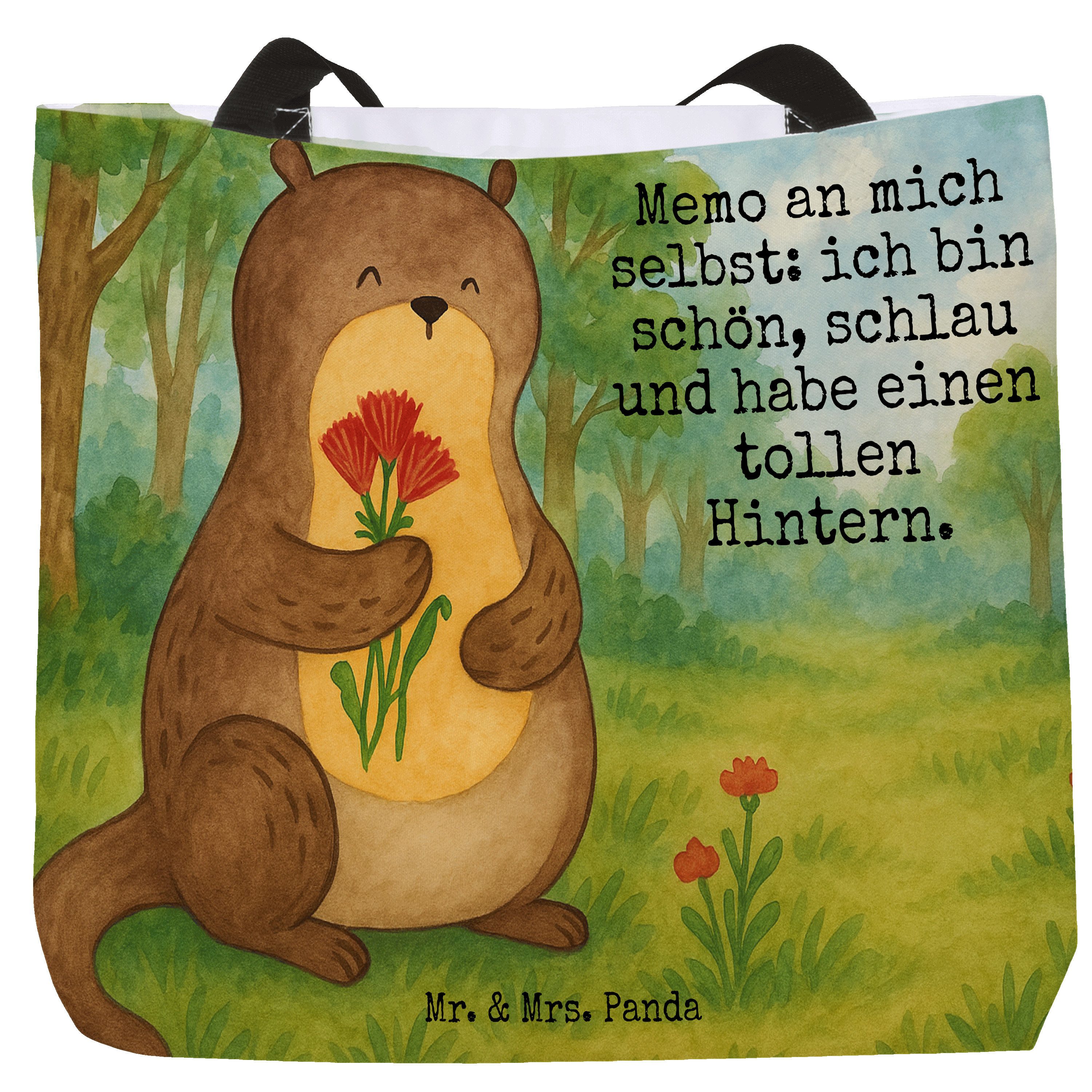 Shopper Otter Blumenstrauß Design, Reisetasche, Weiß, Selbstvertrauen, Tasche