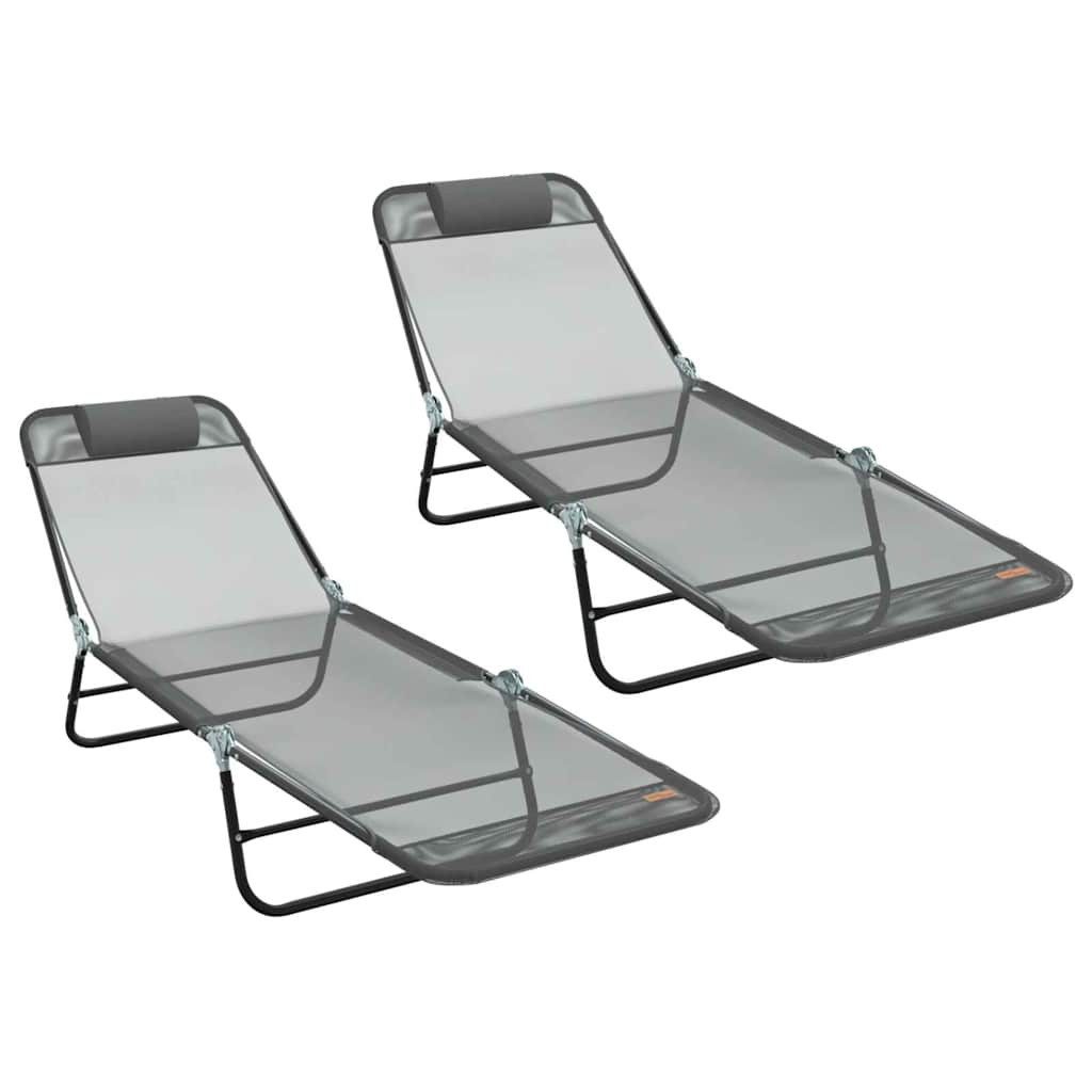 vidaXL Gartenliege Klappbare Sonnenliege 2 pcs günstig online kaufen