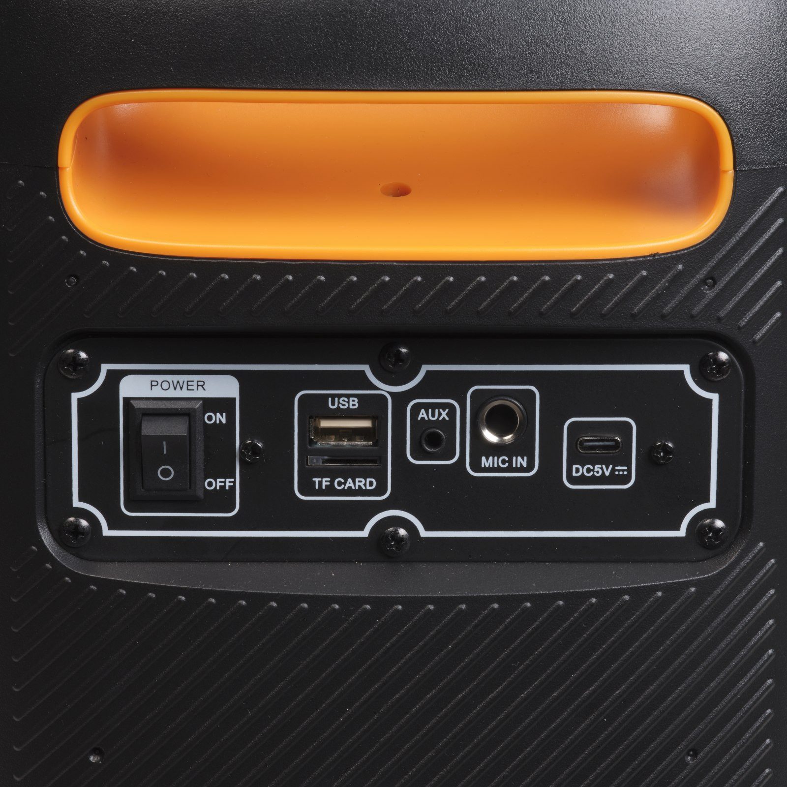 Denver BPS-165 Kompakter Bluetooth-Partylautsprecher mit LED-Lichteffekten Party-Lautsprecher (20 W, tragbar, Griff, LED-Beleuchtung, TWS-Pairing möglich, Fernbedienung)