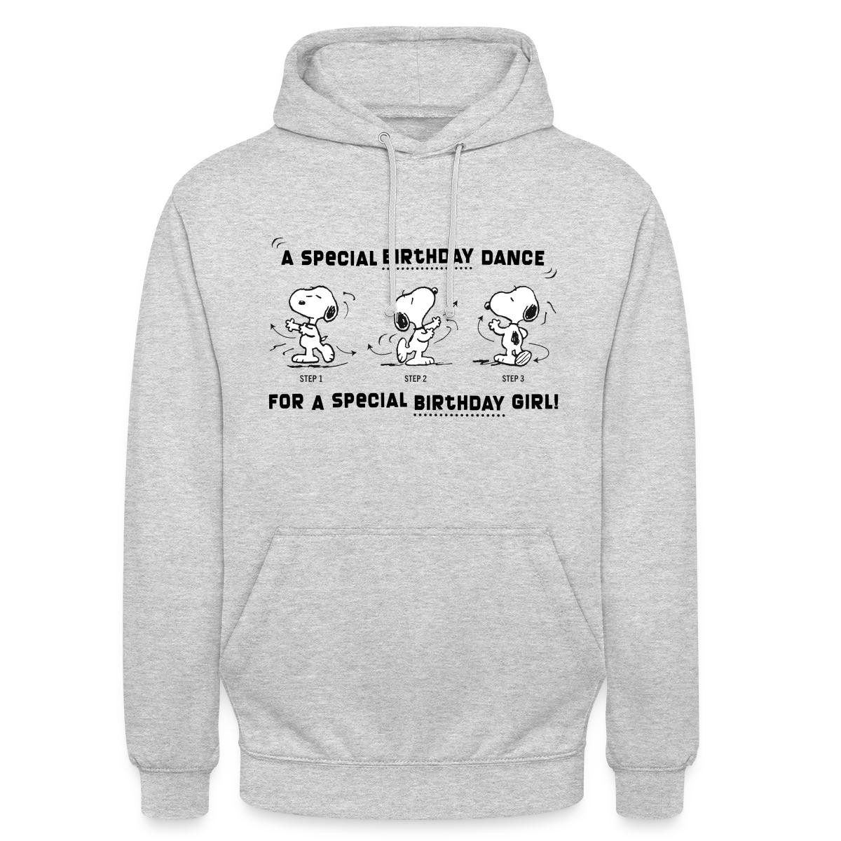 Spreadshirt Hoodie Peanuts Design Snoopy Geburtstagstanz Mädchen Unisex Hoodie (1-tlg)