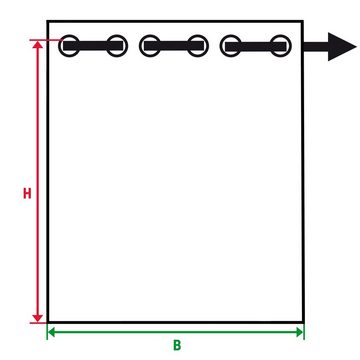 Vorhang Peppa, APELT, Ösen (1 St), halbtransparent, Ausbrenner, HxB: 245x122