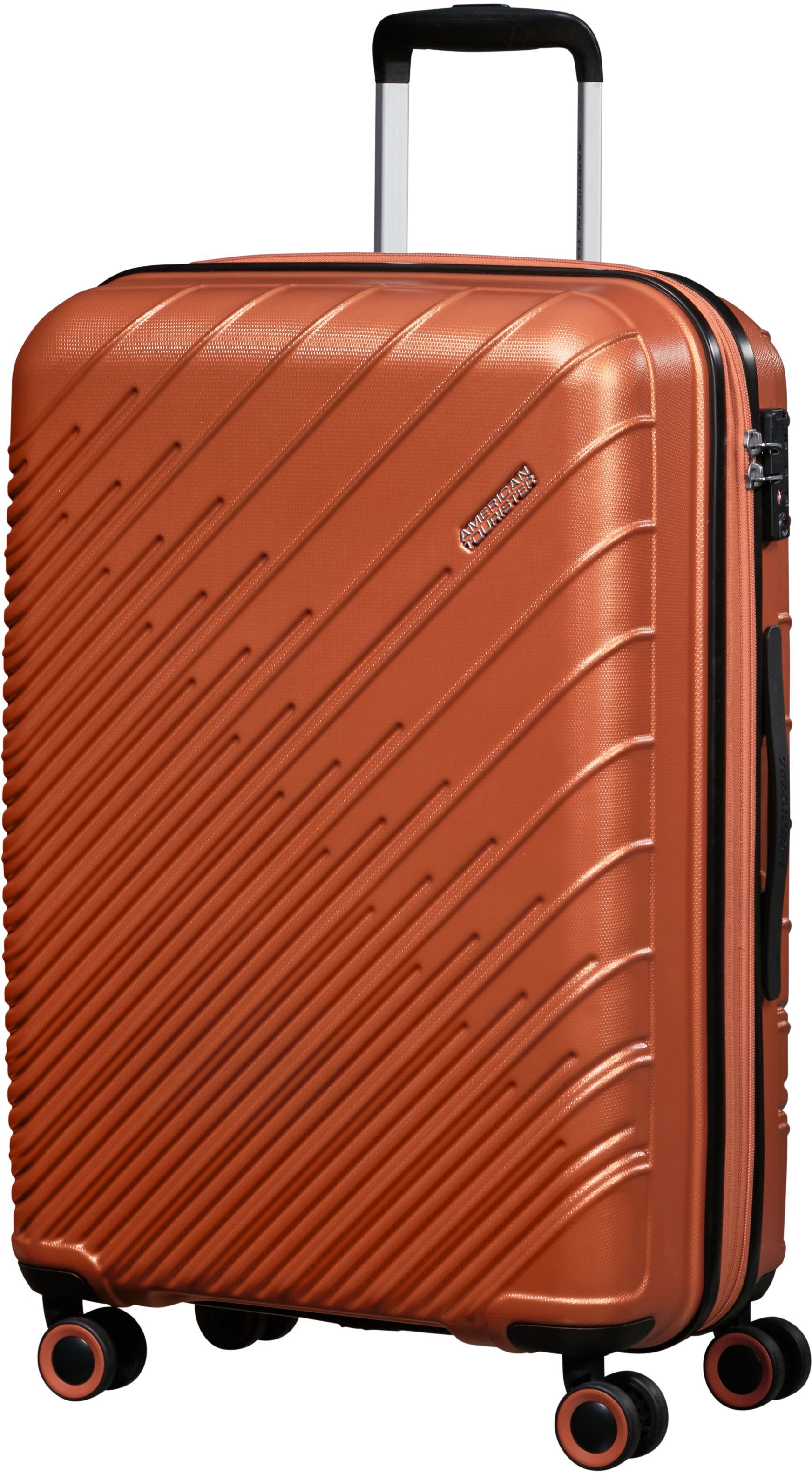 American Tourister® Hartschalen-Trolley 4 Volumenerweiterung Speedstar, Orange cm, Rollen, Copper 67 mit