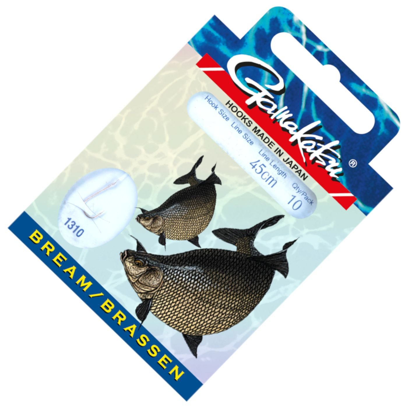 Stipphaken Gamakatsu Bream LS-1310 Haken 45cm - 10 gebundene Angelhaken