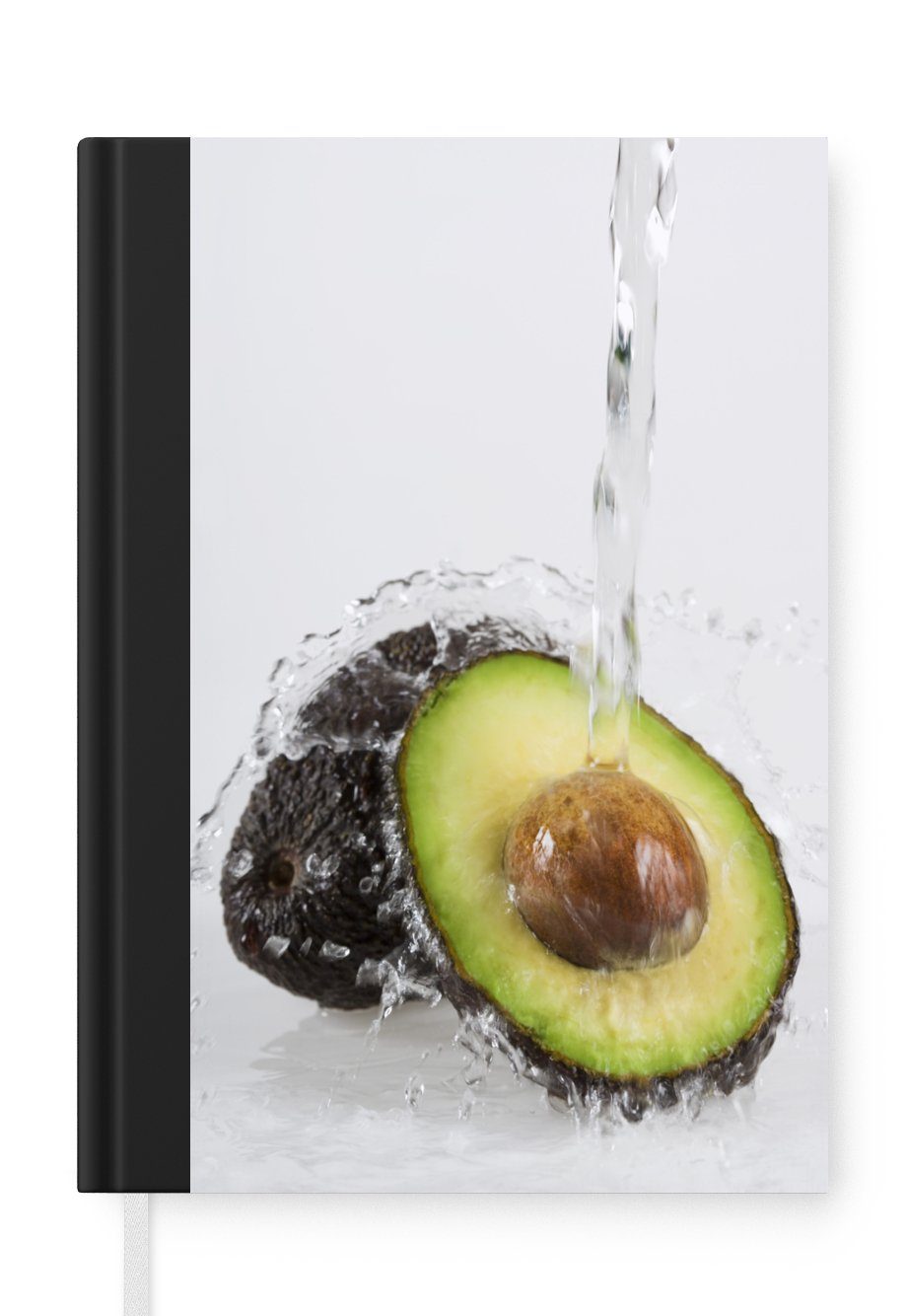 MuchoWow Notizbuch Wasser - Avocado - Wasserhahn, Journal, Merkzettel, Tagebuch, Notizheft, A5, 98 Seiten, Haushaltsbuch