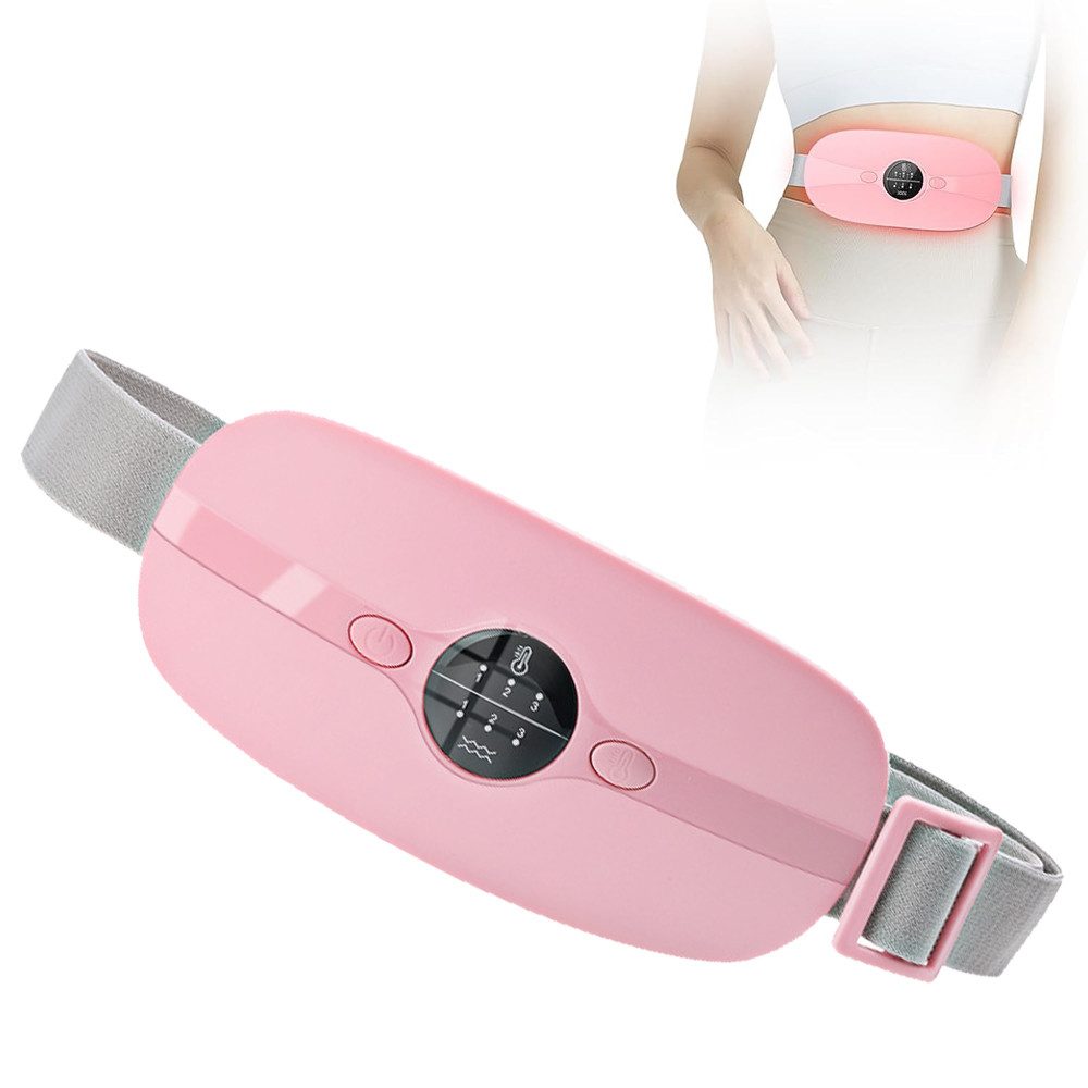 TUWENA Wärmegürtel Perioden Wärmegürtel, Tragbare Heizgürtel, 3 Temperatur Vibrationsmodi, Kabellos Wärmegürtel Linderung von Rücken-, Bauch- und Magenschmerzen