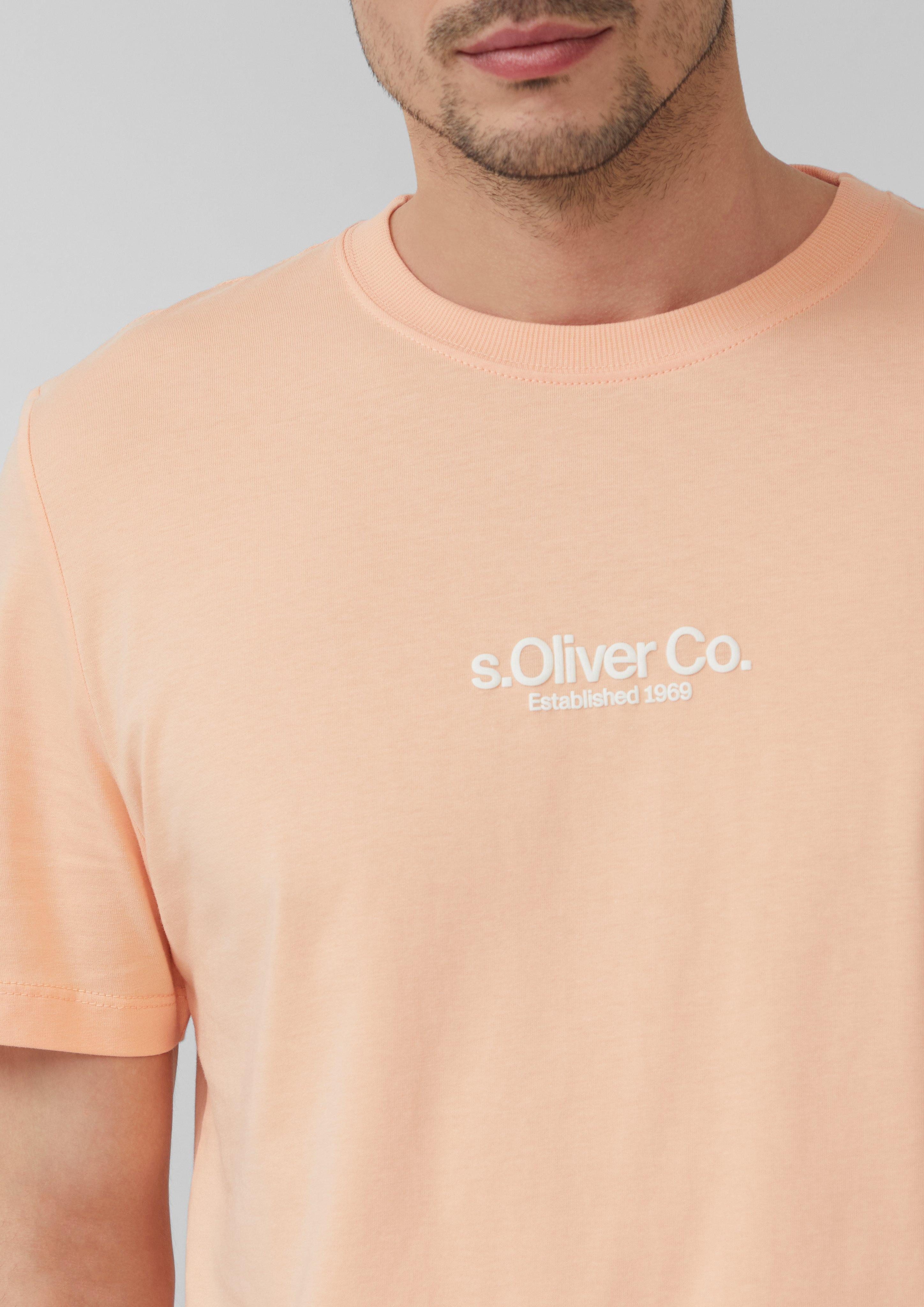 s.Oliver Kurzarmshirt T-Shirt aus Baumwolle mit günstig online kaufen