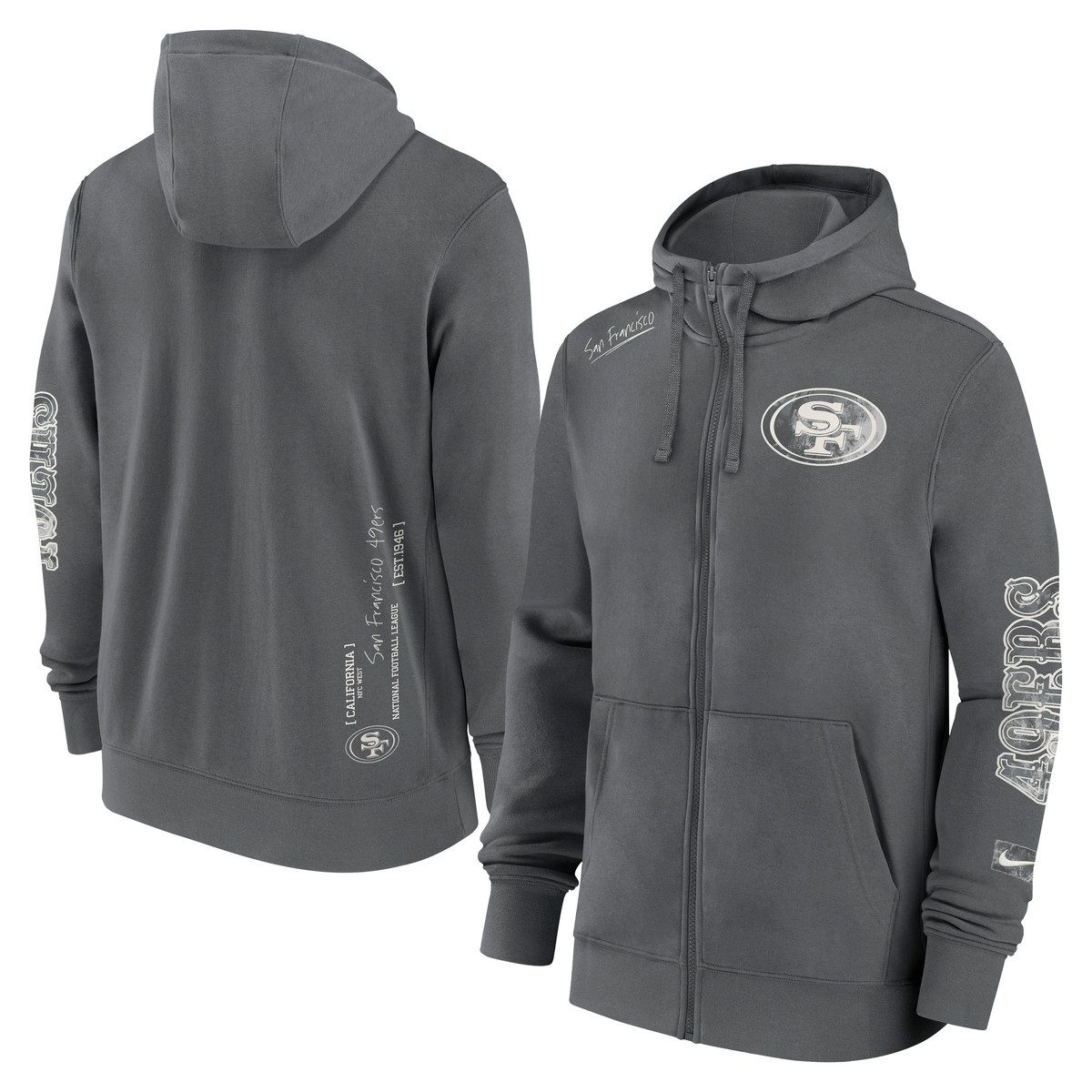 Nike Kapuzenpullover Nike Hoodie San Francisco 49ers Nike Full-Zip Fleece