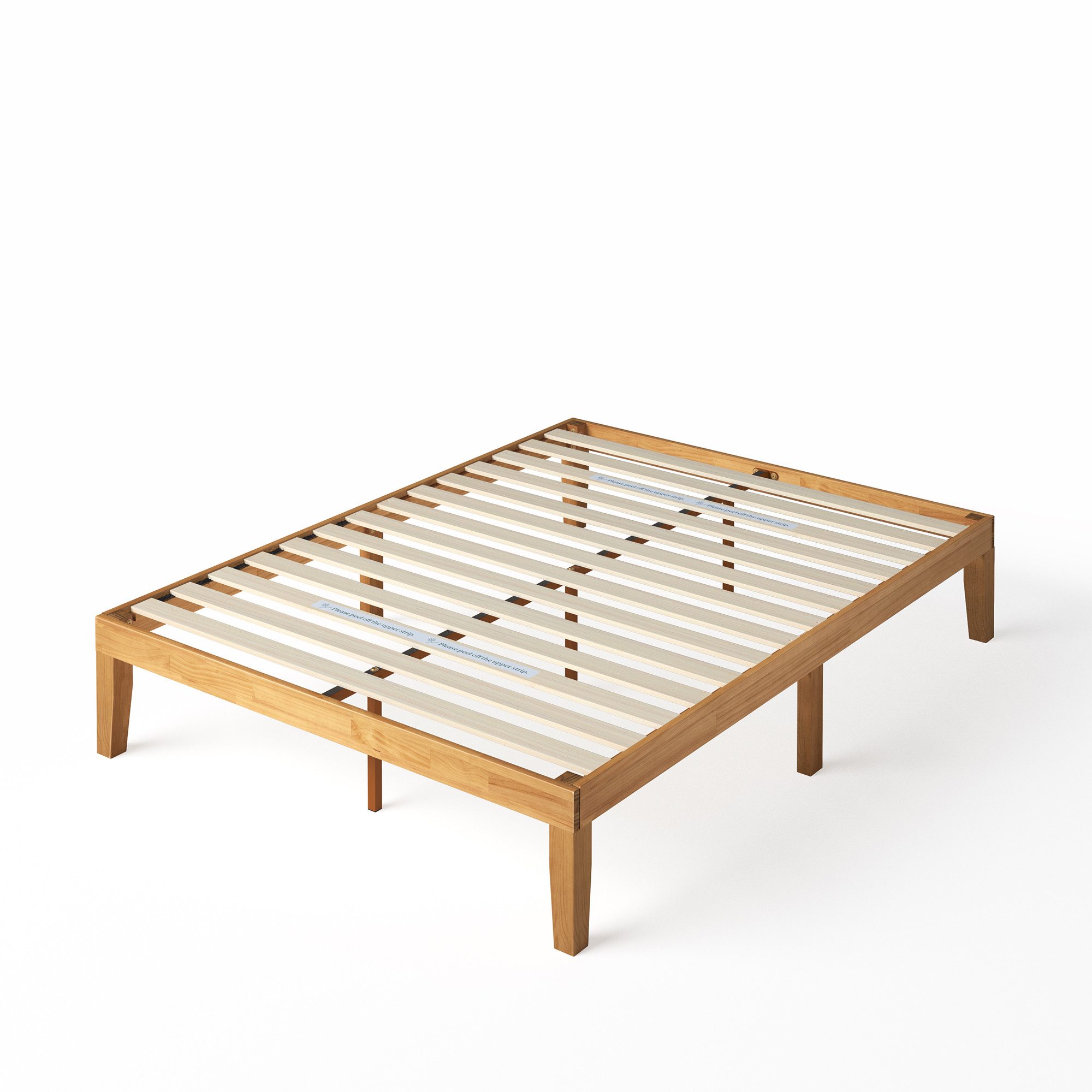 ZINUS Massivholzbett Moiz, 90x200, 180x200, Bettgestell aus Holz mit Lamellenoptik (Packung, 1-tlg., Holzbett, 180x200 cm), Einfache Montage