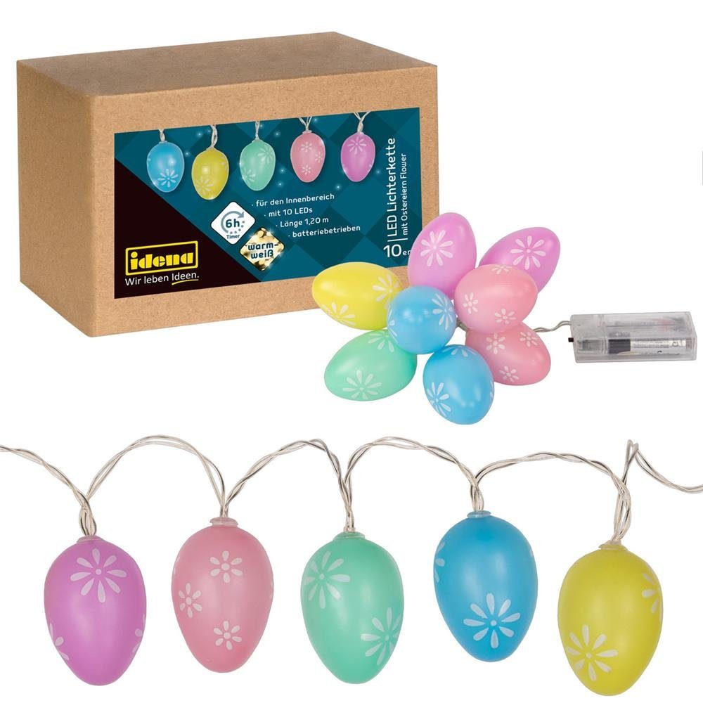 Idena LED-Lichterkette 10er LED Lichterkette "Ostern Flower", warmweiß für günstig online kaufen