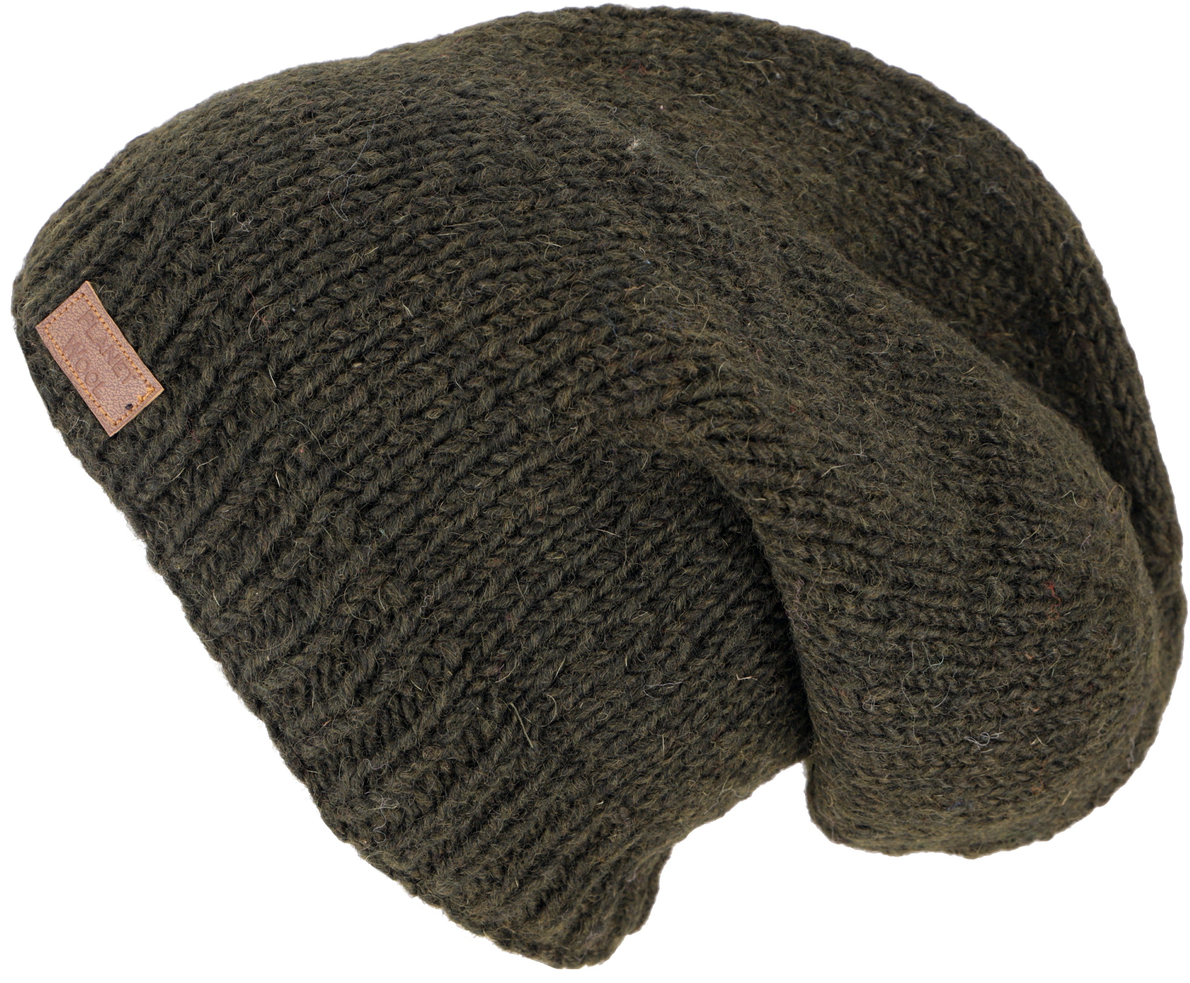 Strickmütze Mütze, Strickmütze, olivegrün Nepalmütze,.. Guru-Shop Beanie