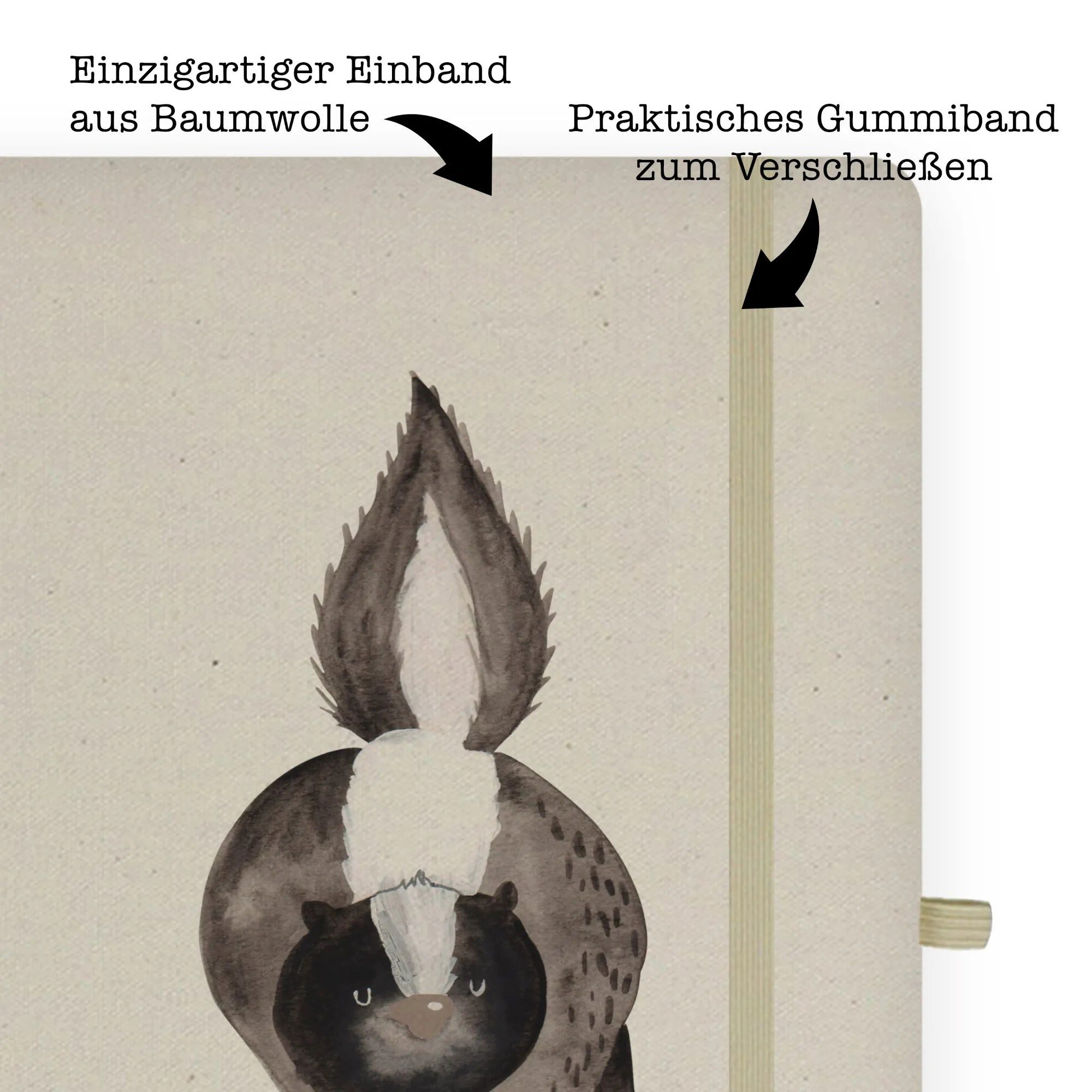Thumbnail - Mr. & Mrs. Panda Notizbuch Stinktier Angriff - Transparent - Geschenk, Drohung, Wildtier, DIN A4 Mr. & Mrs. Panda, Langl...