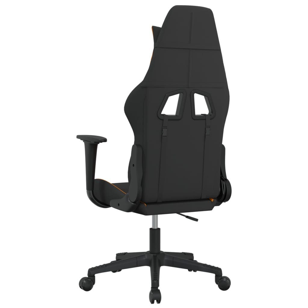 vidaXL Gaming-Stuhl Gaming-Stuhl mit Massagefunktion Dunkelgelb (1 Orange Schwarz Stoff St) Dunkelgelb und 