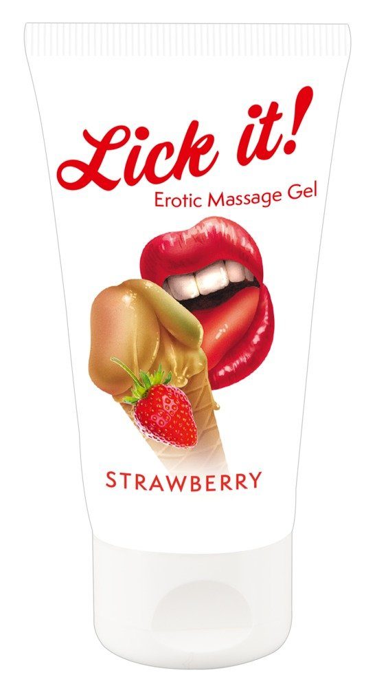 50 Massageöl Lick ml - IT 50 Gleit- & - LICK ml it! Strawberry