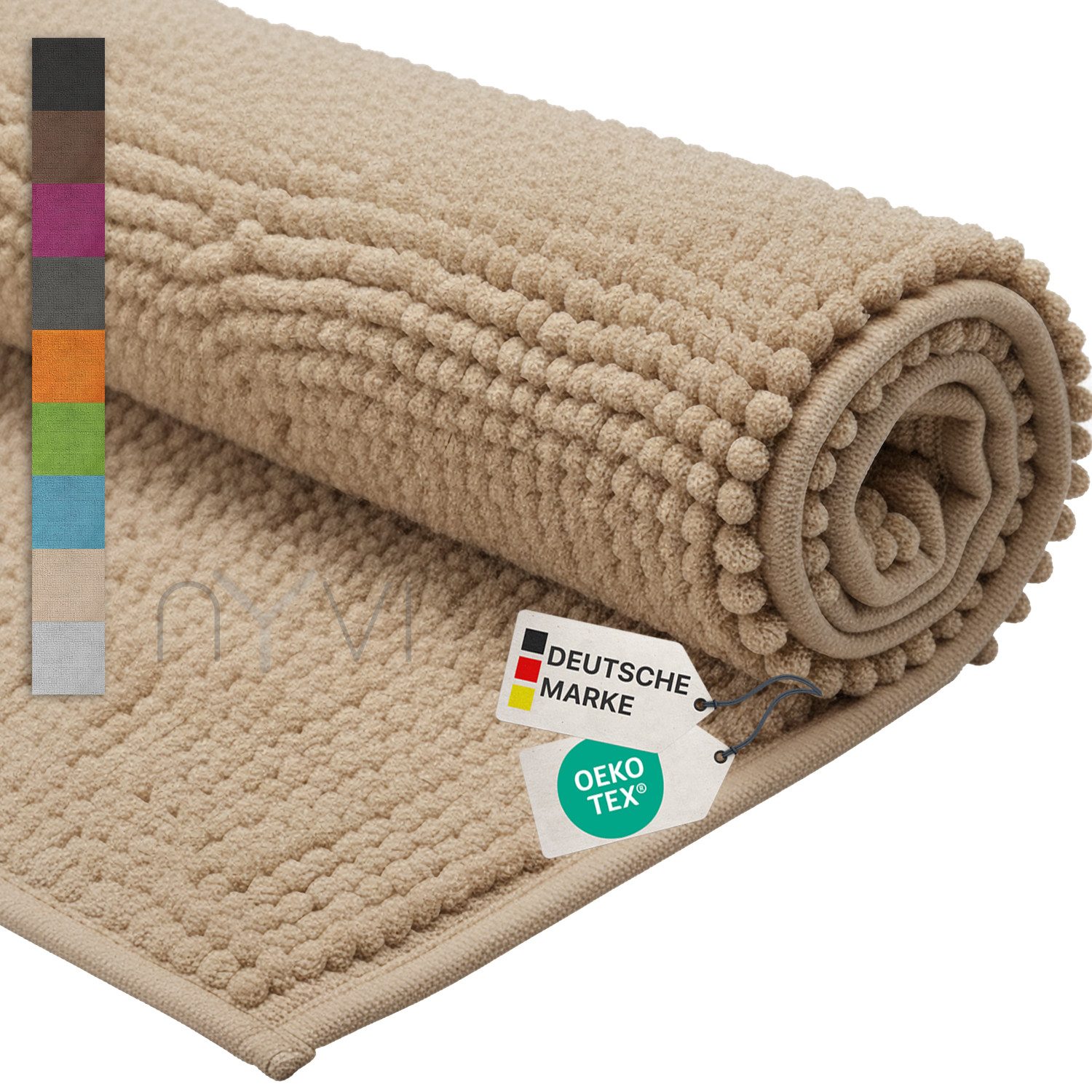 NYVI Badematte WC Vorleger NYVISpa Chenille Badvorleger, Höhe 20 mm, Polyes günstig online kaufen