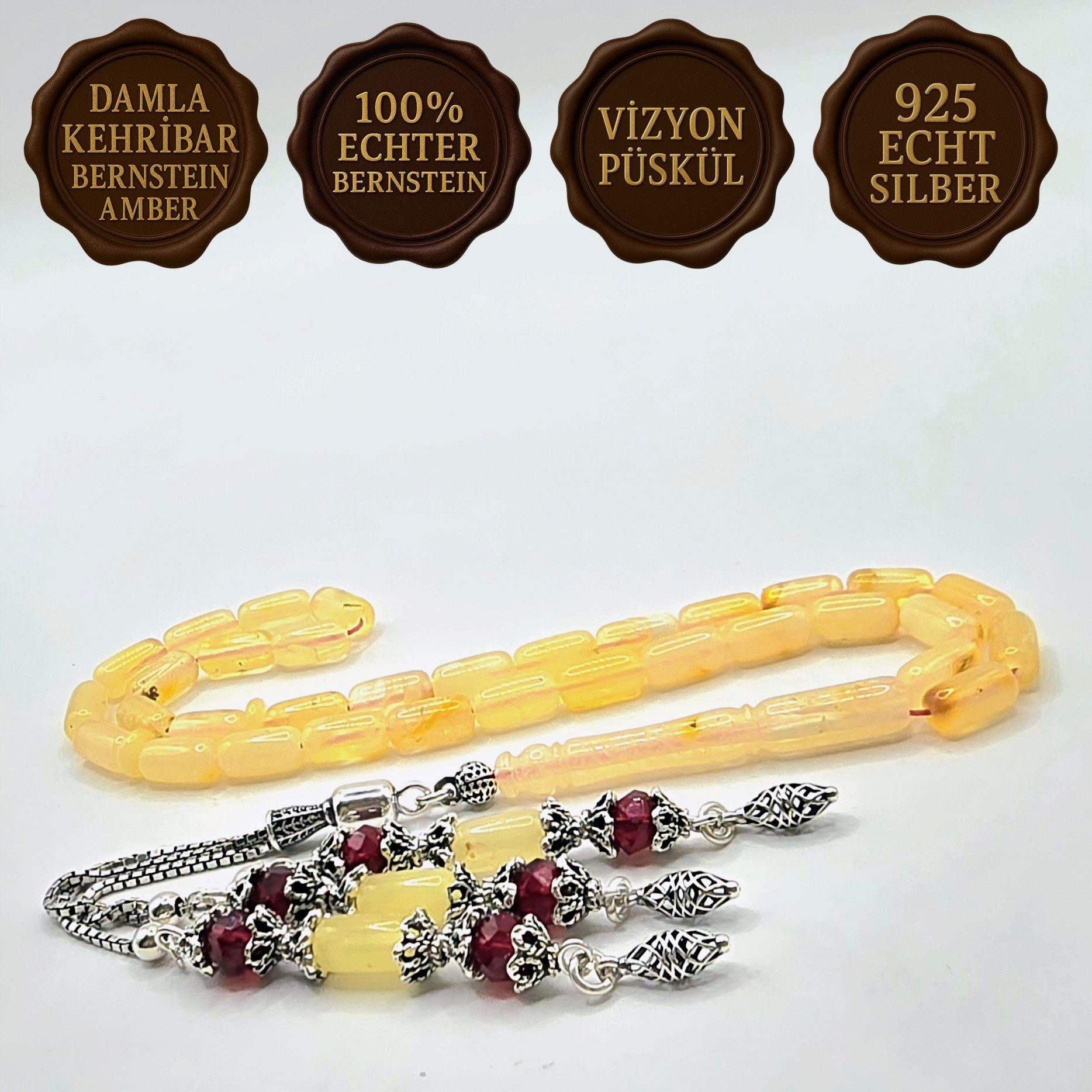 M-Punkt24 Kettenanhänger Tesbih Damla Kehribar Bernstein 11 Gr Rosary Praye günstig online kaufen