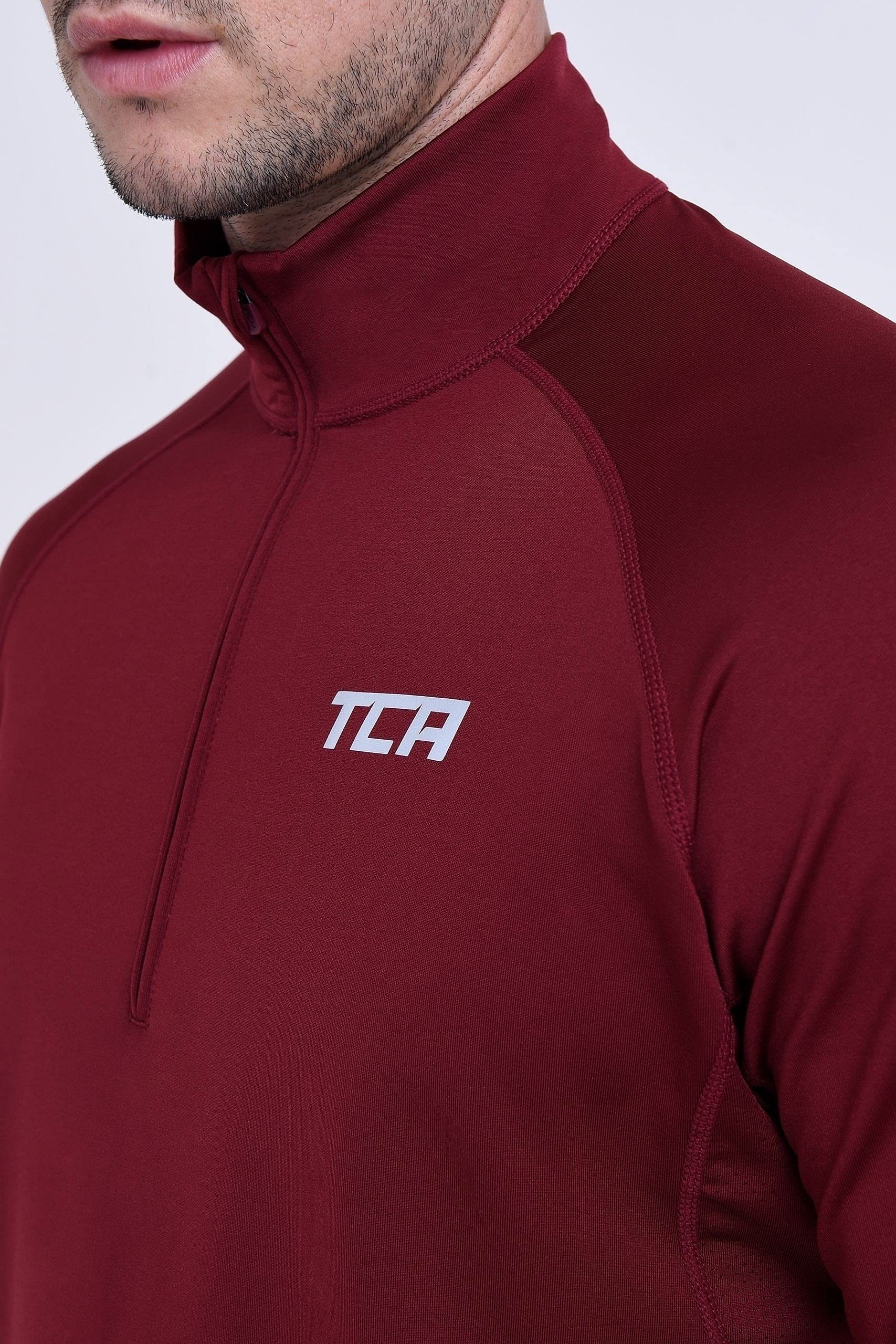 TCA Langarmshirt TCA Winter Run - Langarm Laufshirt XL Cabernet, Herren